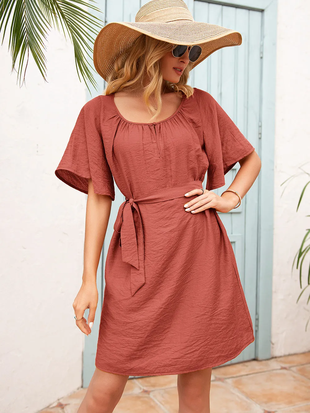 Easy Breezy Flared Sleeve Dress