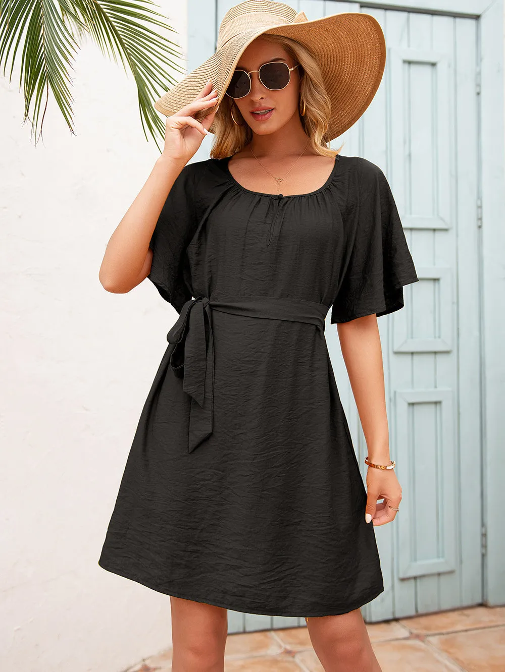 Easy Breezy Flared Sleeve Dress