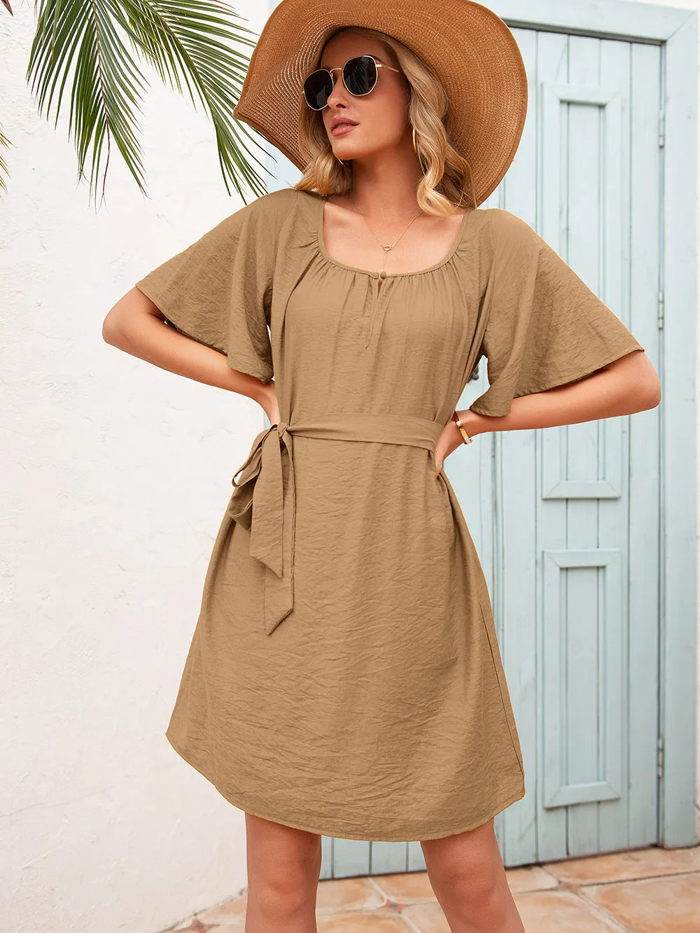 Easy Breezy Flared Sleeve Dress