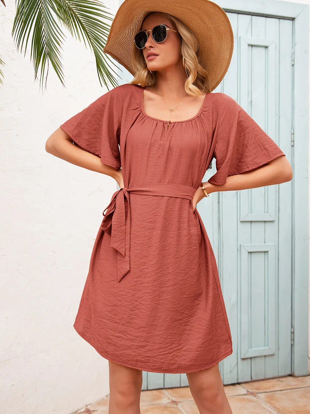 Easy Breezy Flared Sleeve Dress