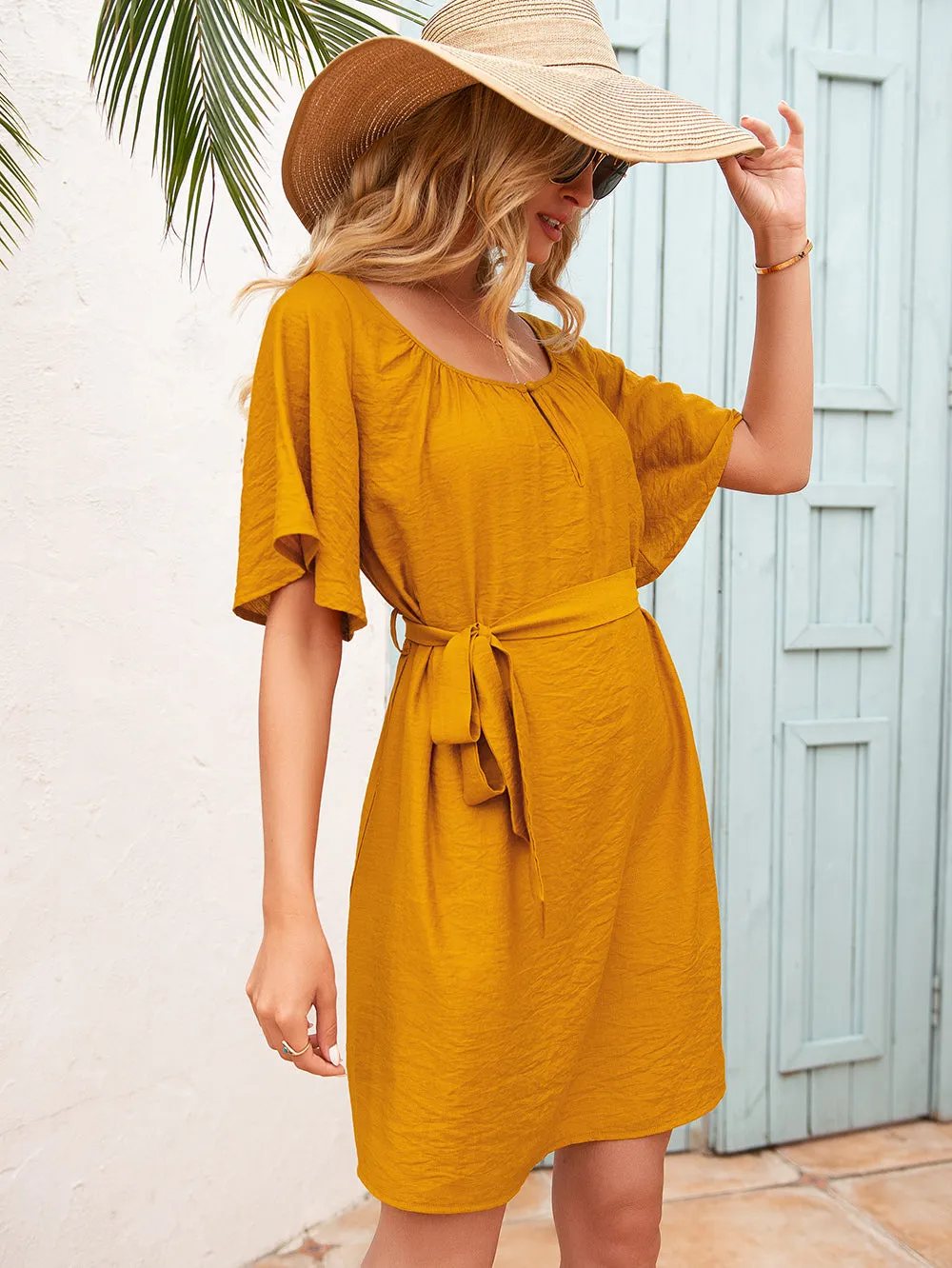 Easy Breezy Flared Sleeve Dress