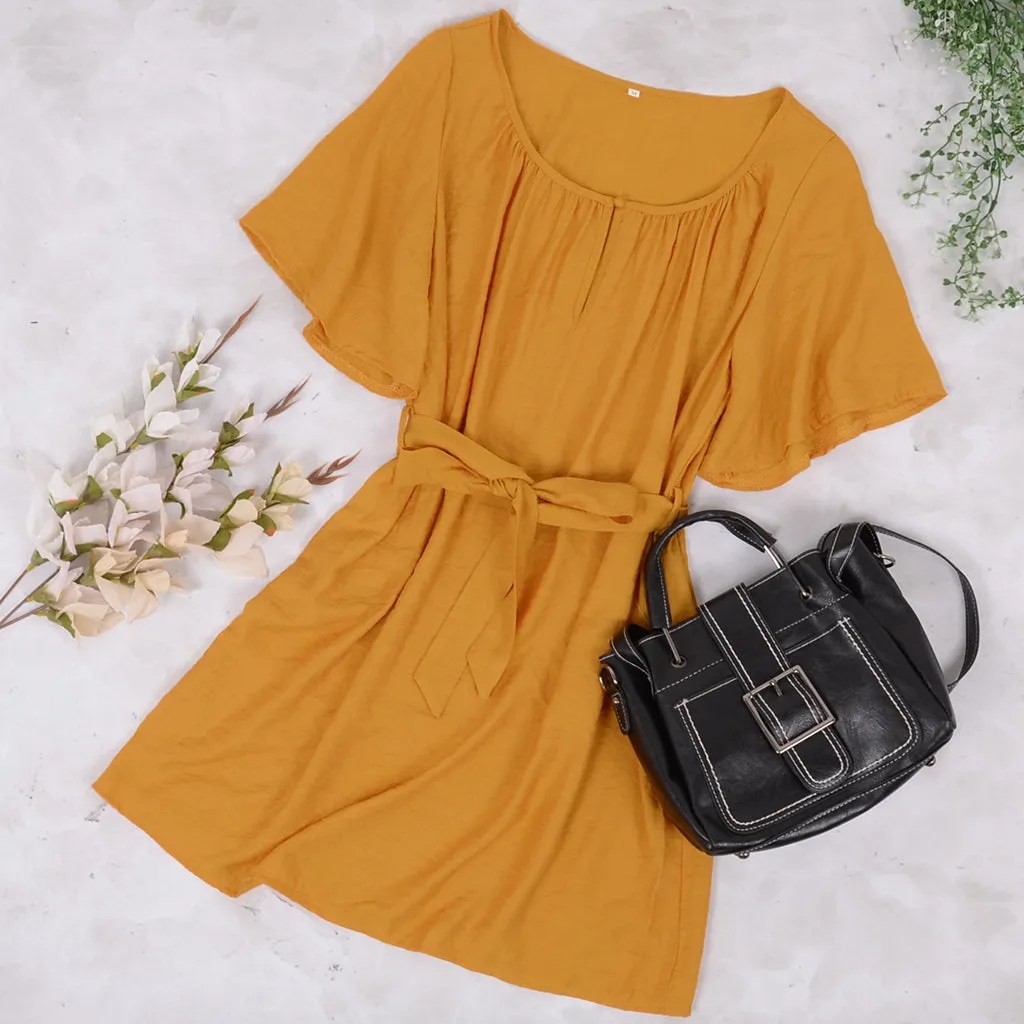 Easy Breezy Flared Sleeve Dress