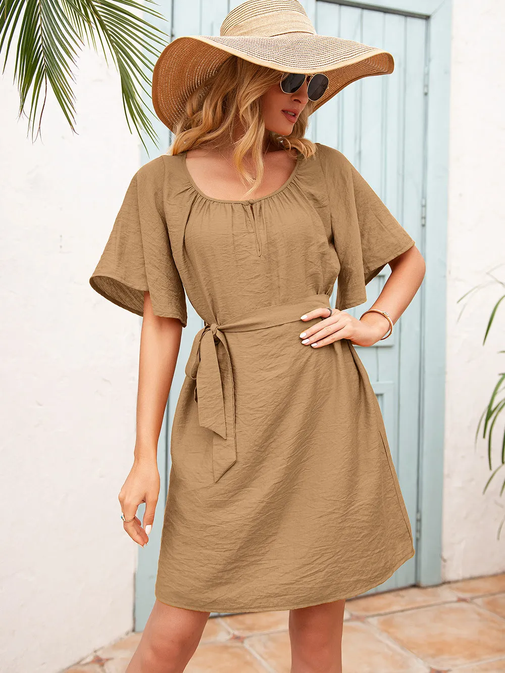 Easy Breezy Flared Sleeve Dress