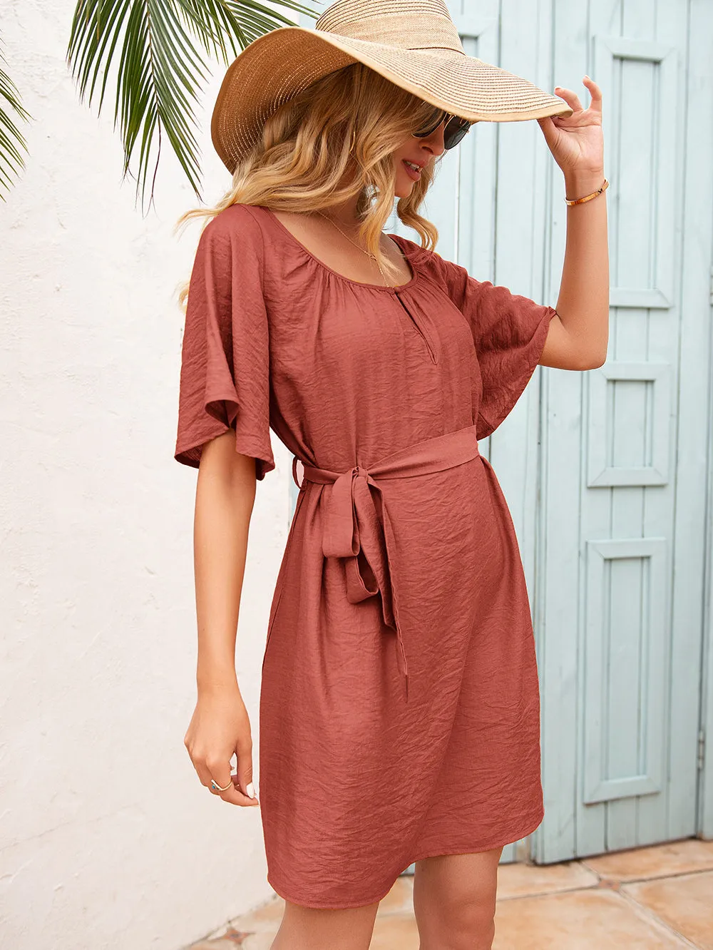 Easy Breezy Flared Sleeve Dress