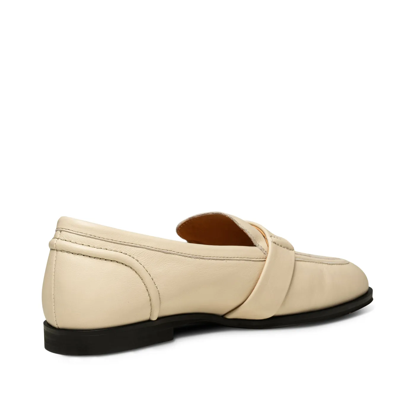 Erika saddle loafer læder - OFF WHITE