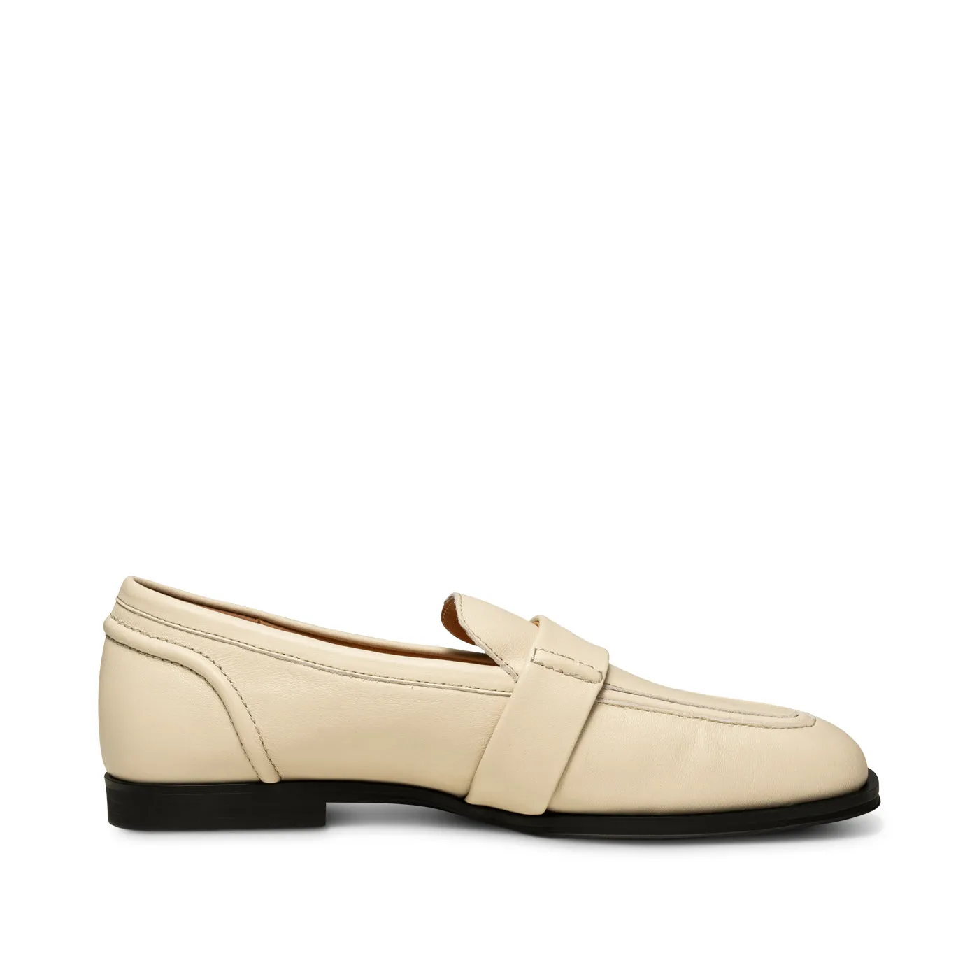 Erika saddle loafer læder - OFF WHITE