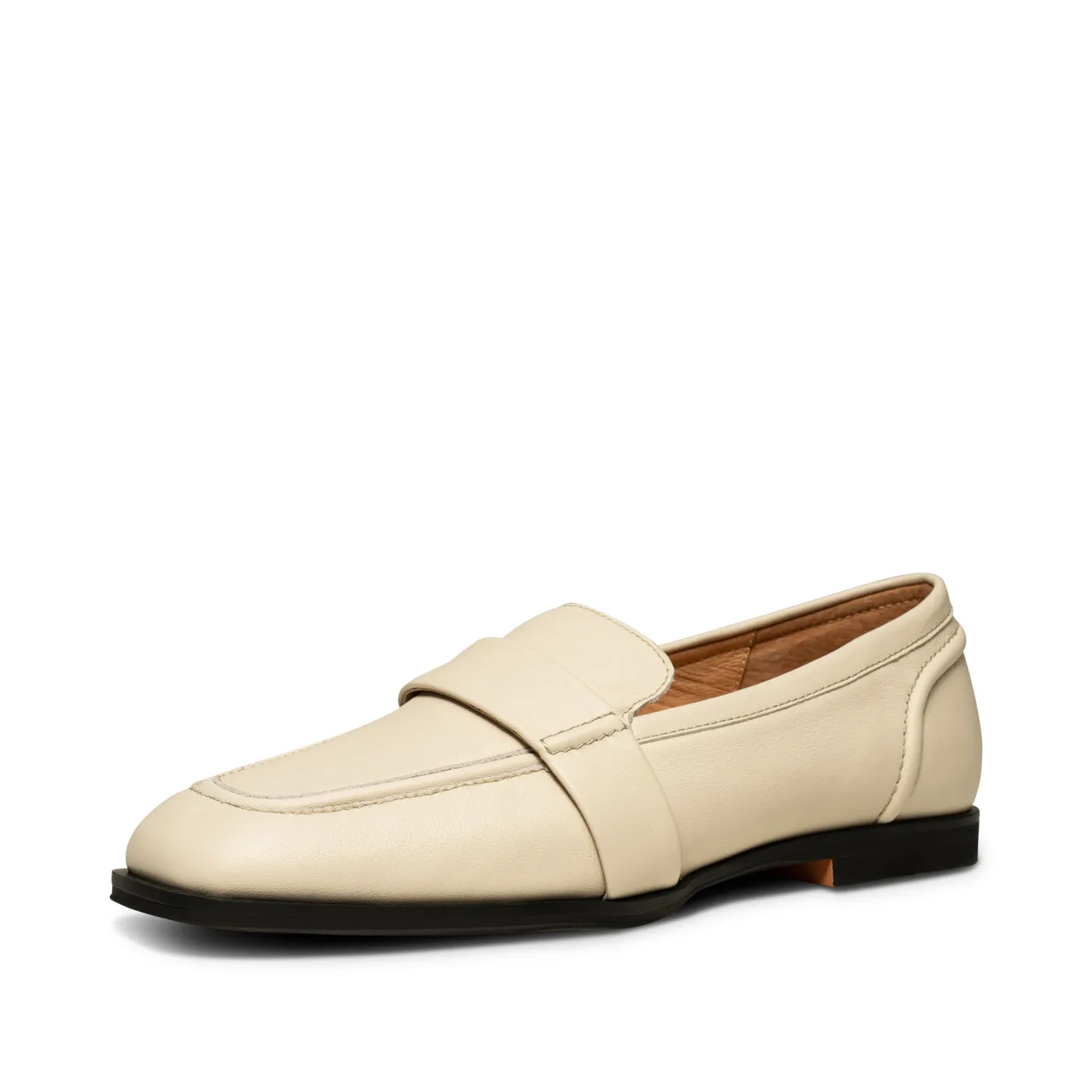 Erika saddle loafer læder - OFF WHITE