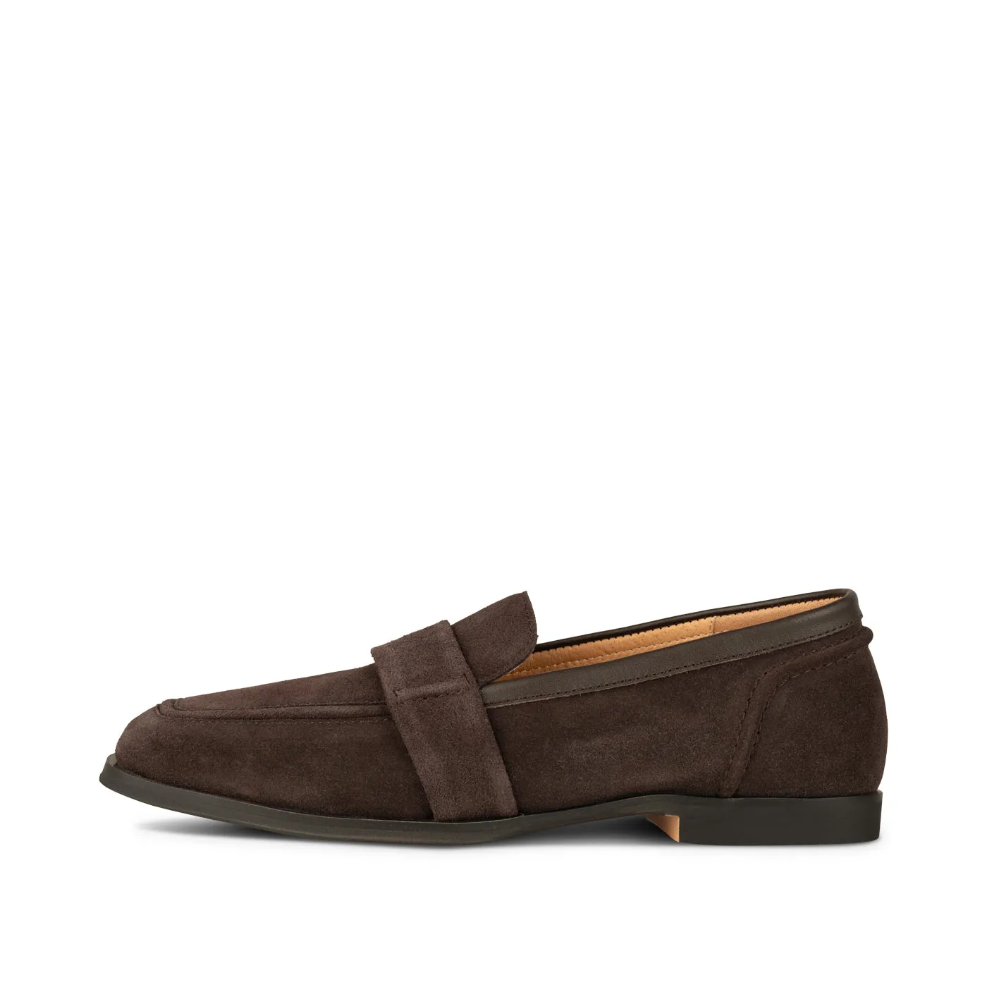 Erika saddle loafer ruskind - Chocolate