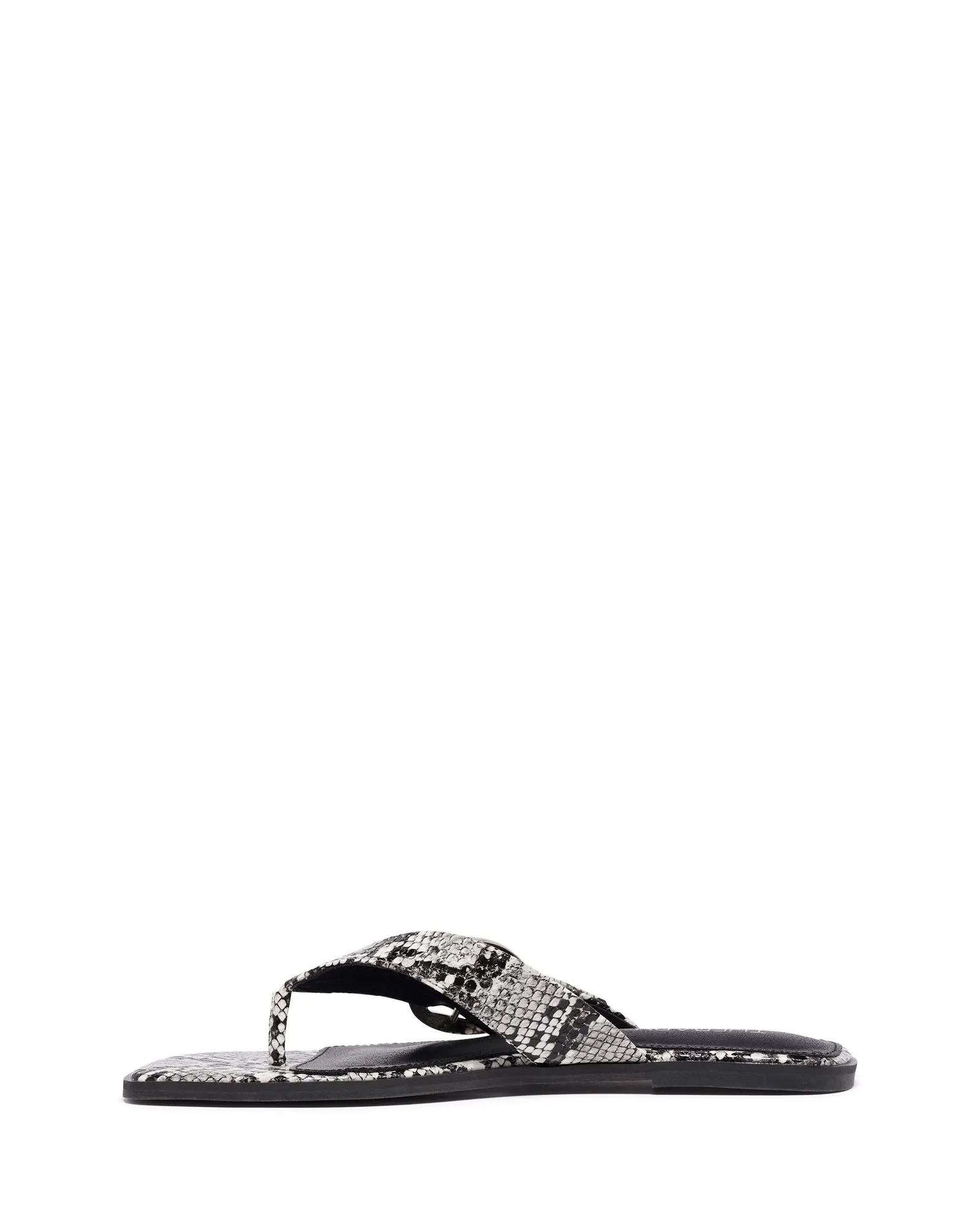 Gallery Thong Sandal Black/White Snake