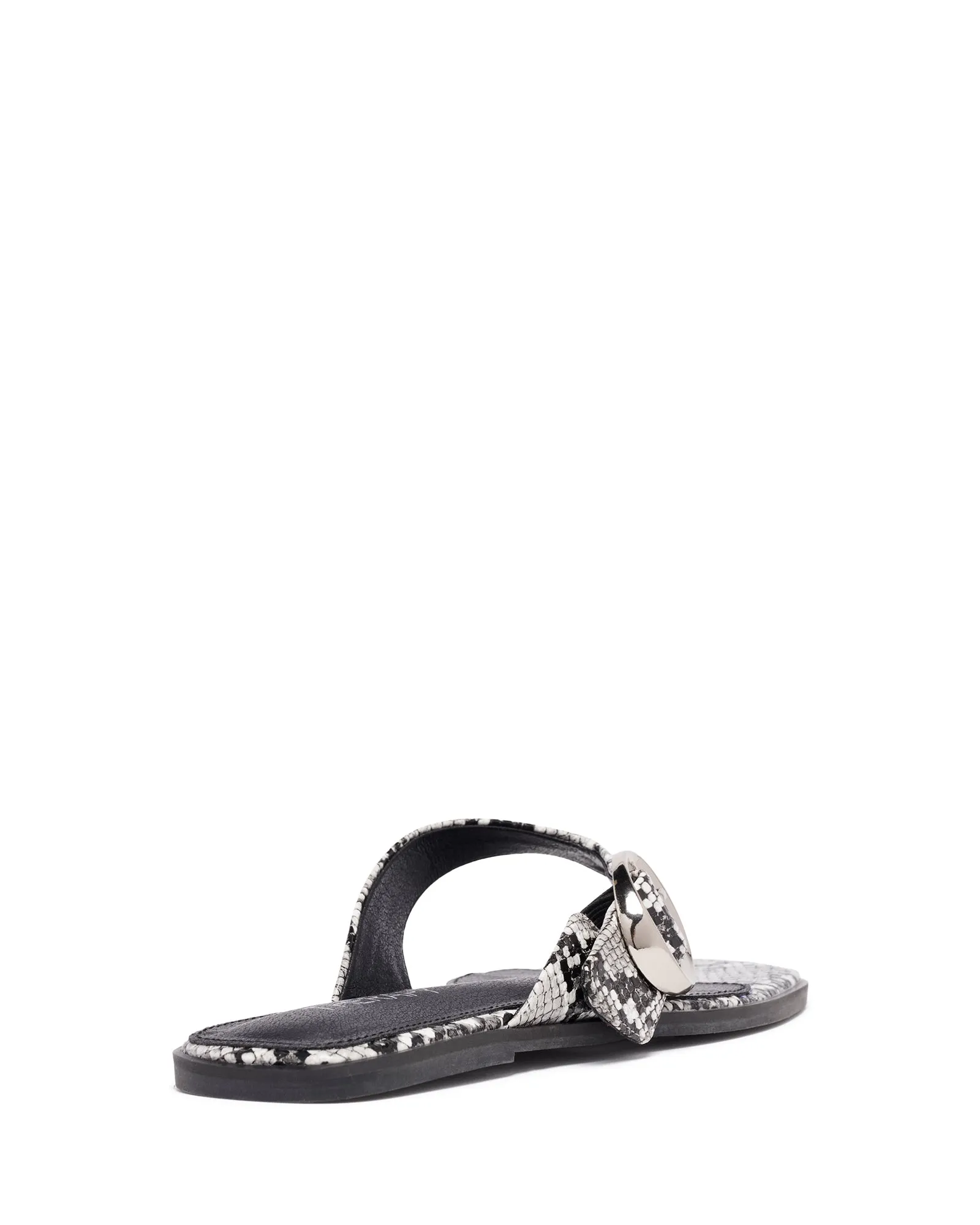 Gallery Thong Sandal Black/White Snake