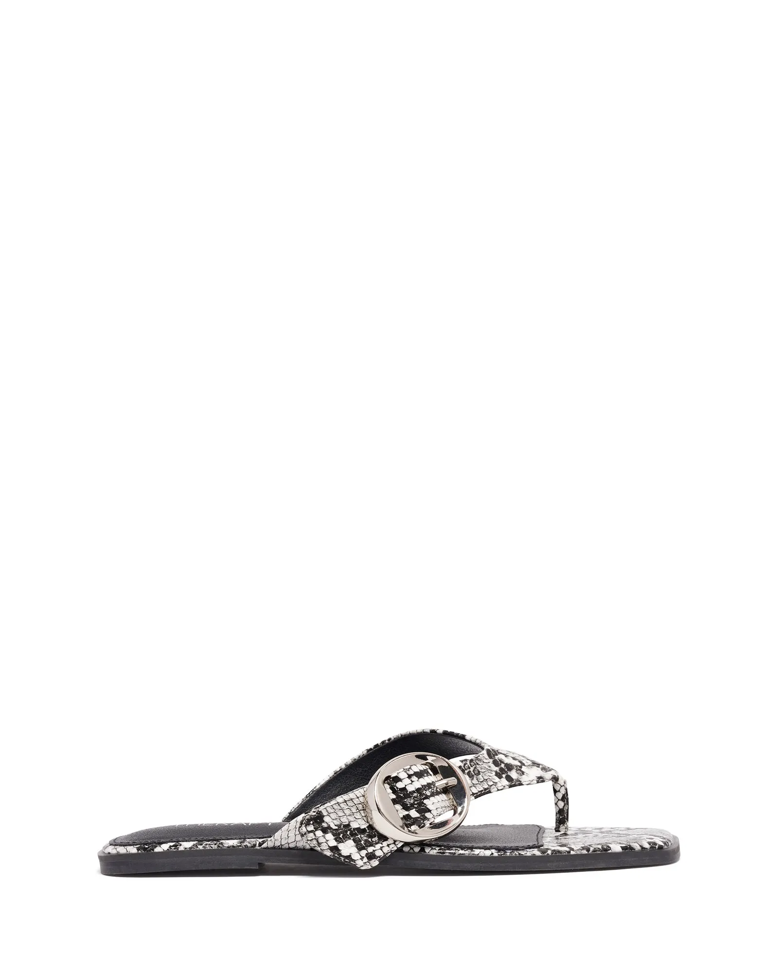 Gallery Thong Sandal Black/White Snake