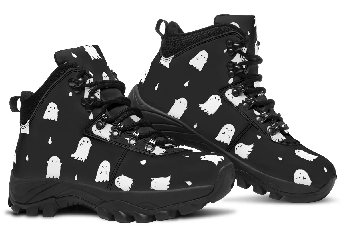 Ghost Party Outdoor Boots - Water Resistant Vegan Leather Trekking Shoes with Durable Soles