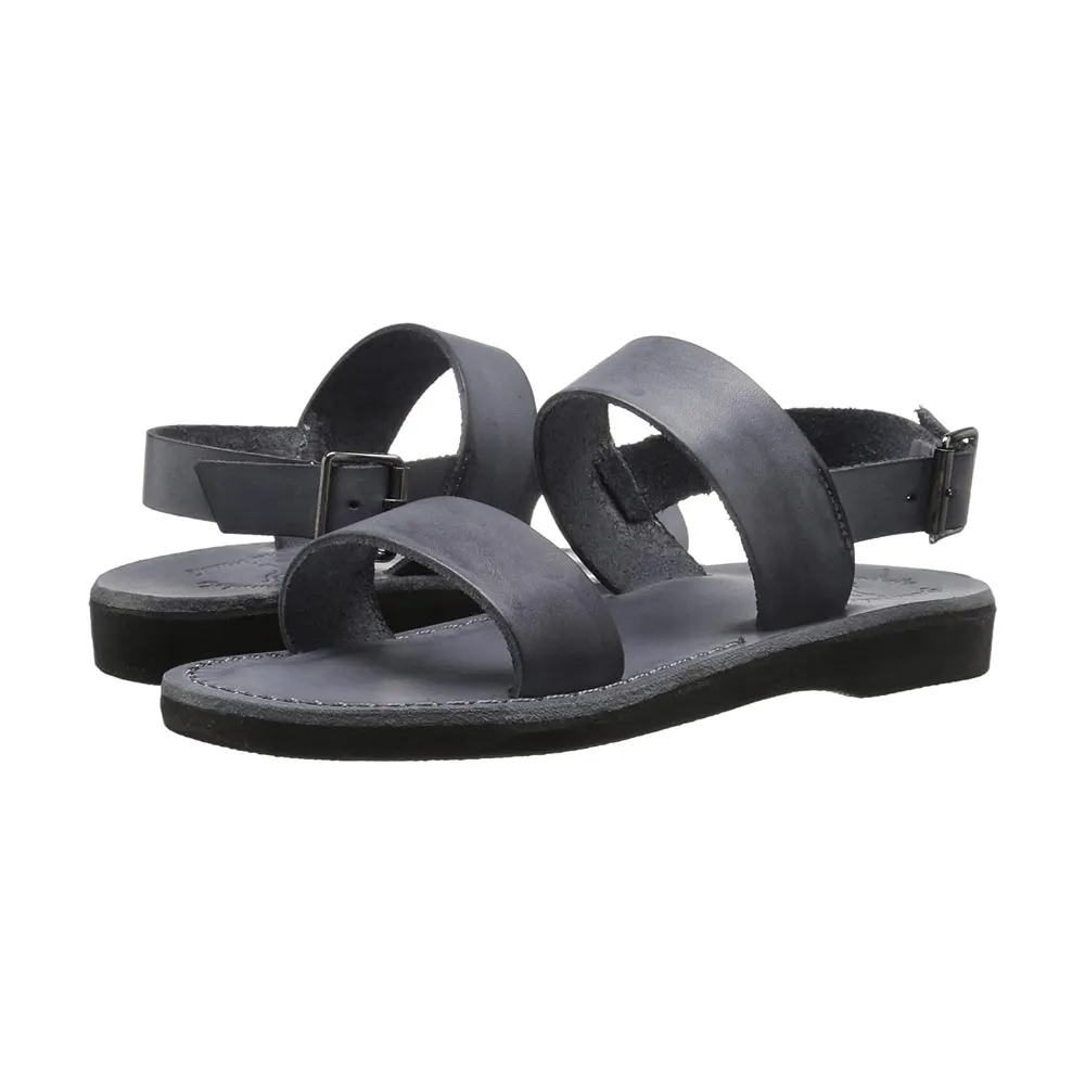 Golan - Leather Two Strap Sandal | Grey