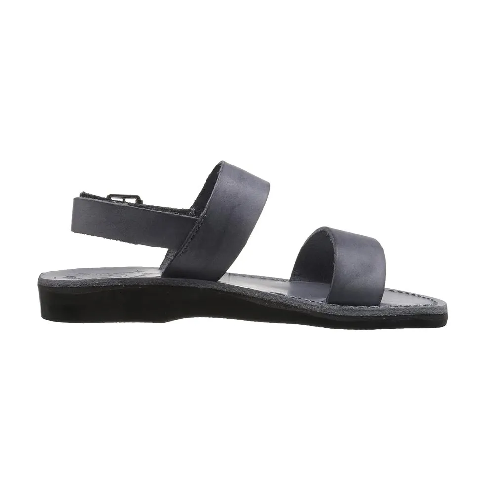 Golan - Leather Two Strap Sandal | Grey