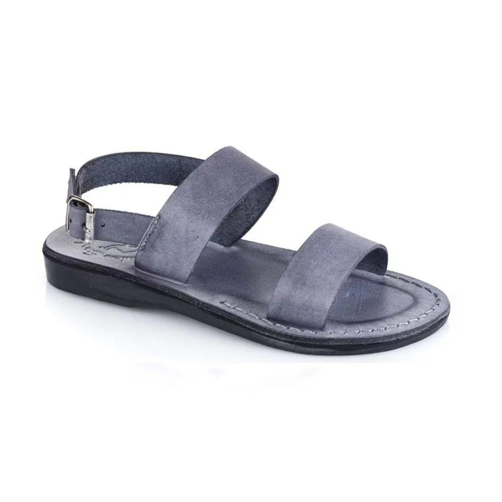 Golan - Leather Two Strap Sandal | Grey