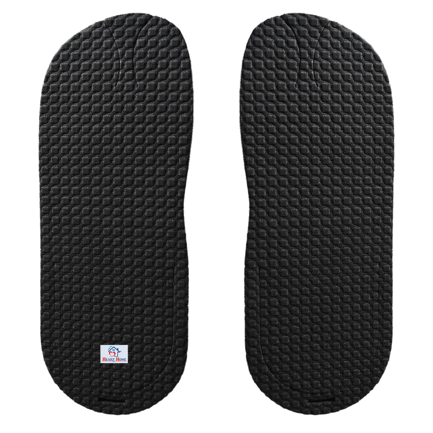 Heart Home Rubber Bathroom Slipper for Men & Women 6 Pair (Black) 54HH4215.