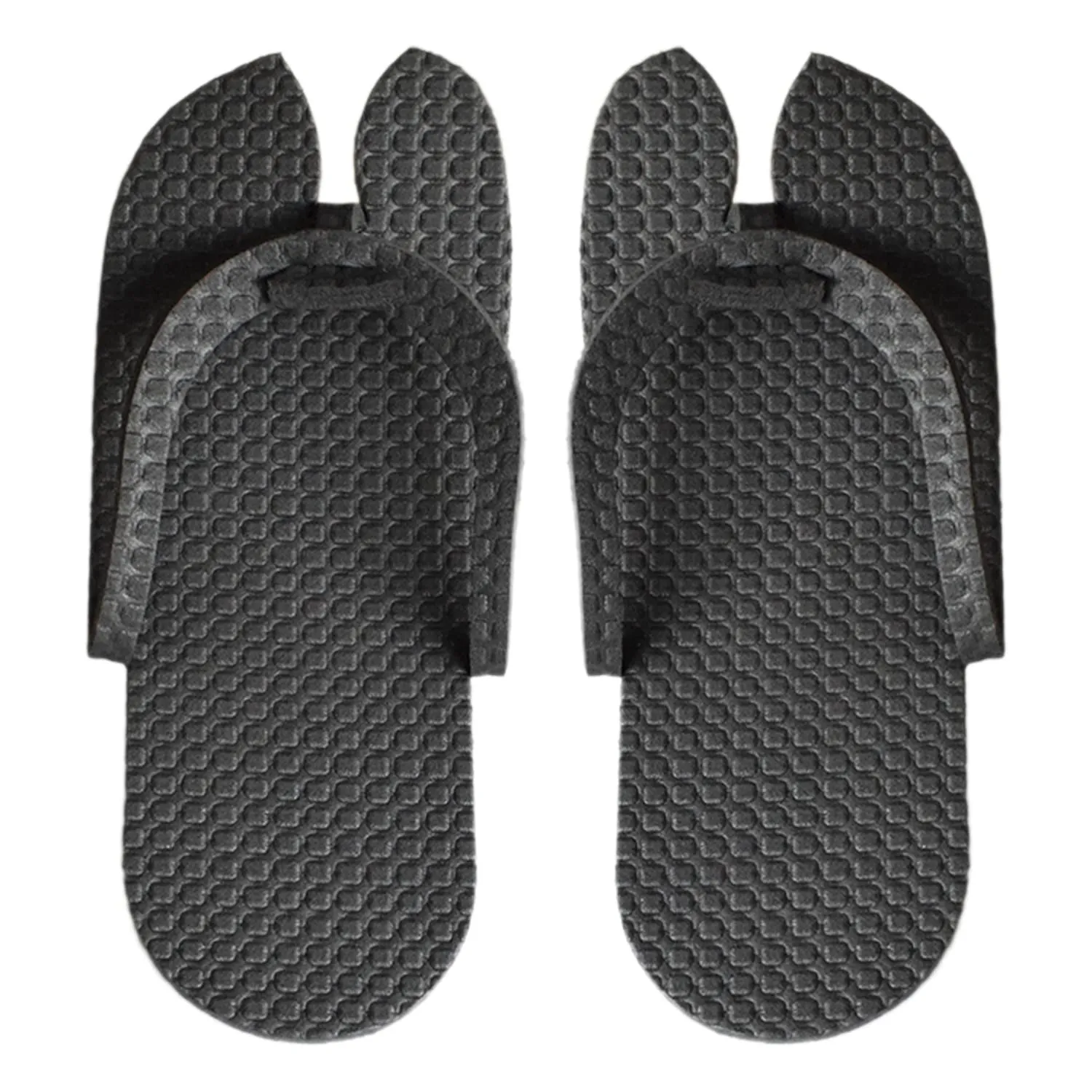 Heart Home Rubber Bathroom Slipper for Men & Women 6 Pair (Black) 54HH4215.