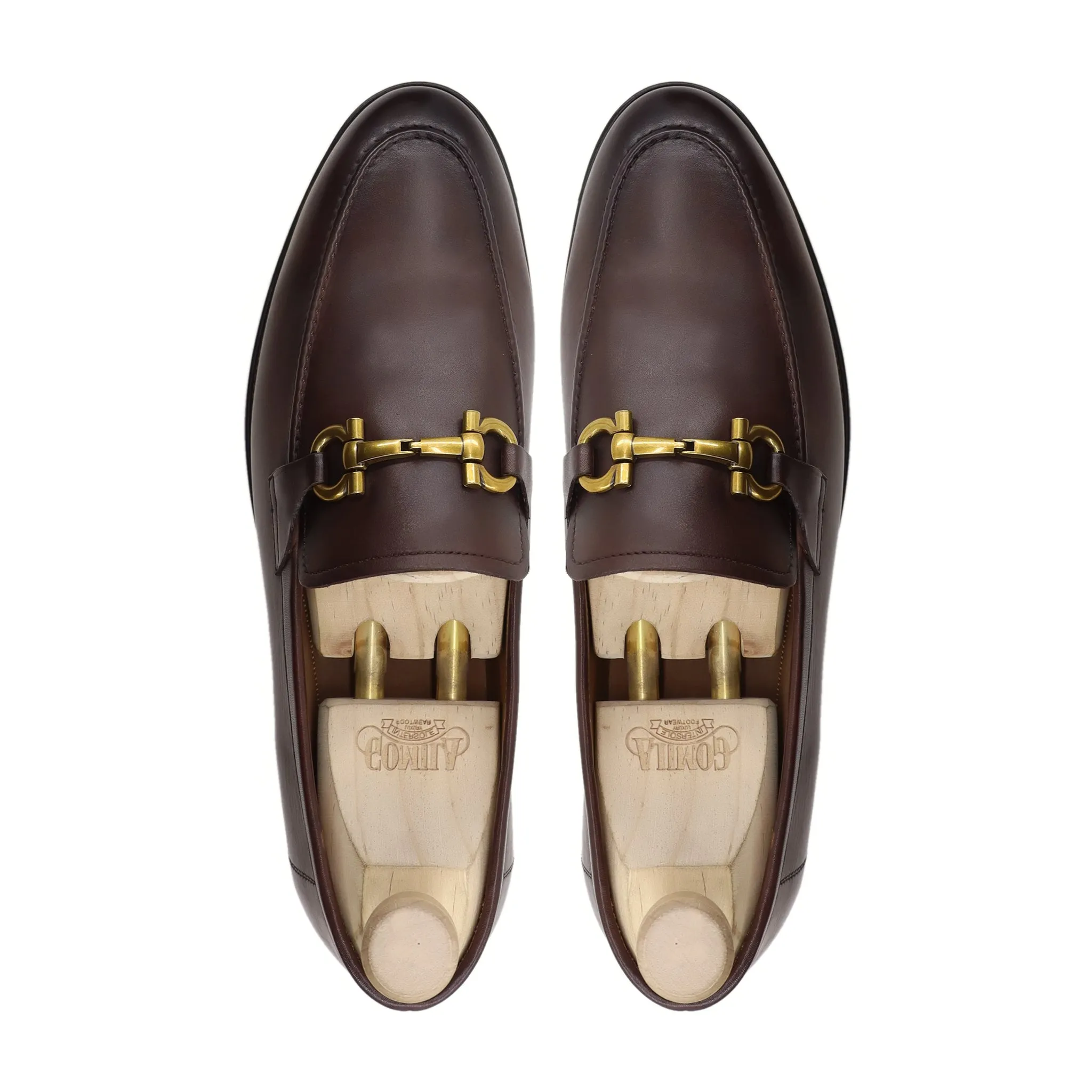 Hibine - Men's Dark Brown Calf Leather Loafer