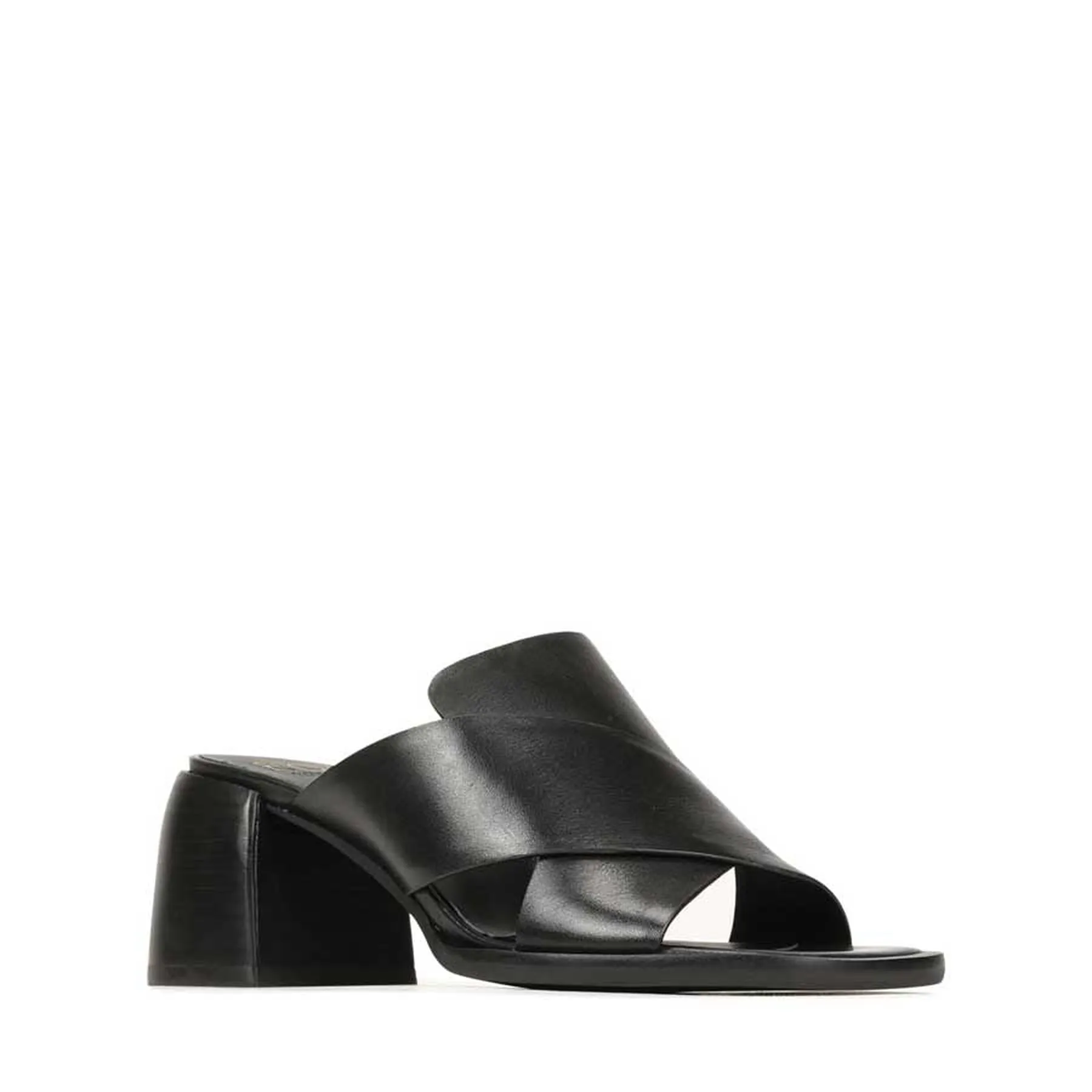 ISO BLOCK HEEL MULE LEATHER