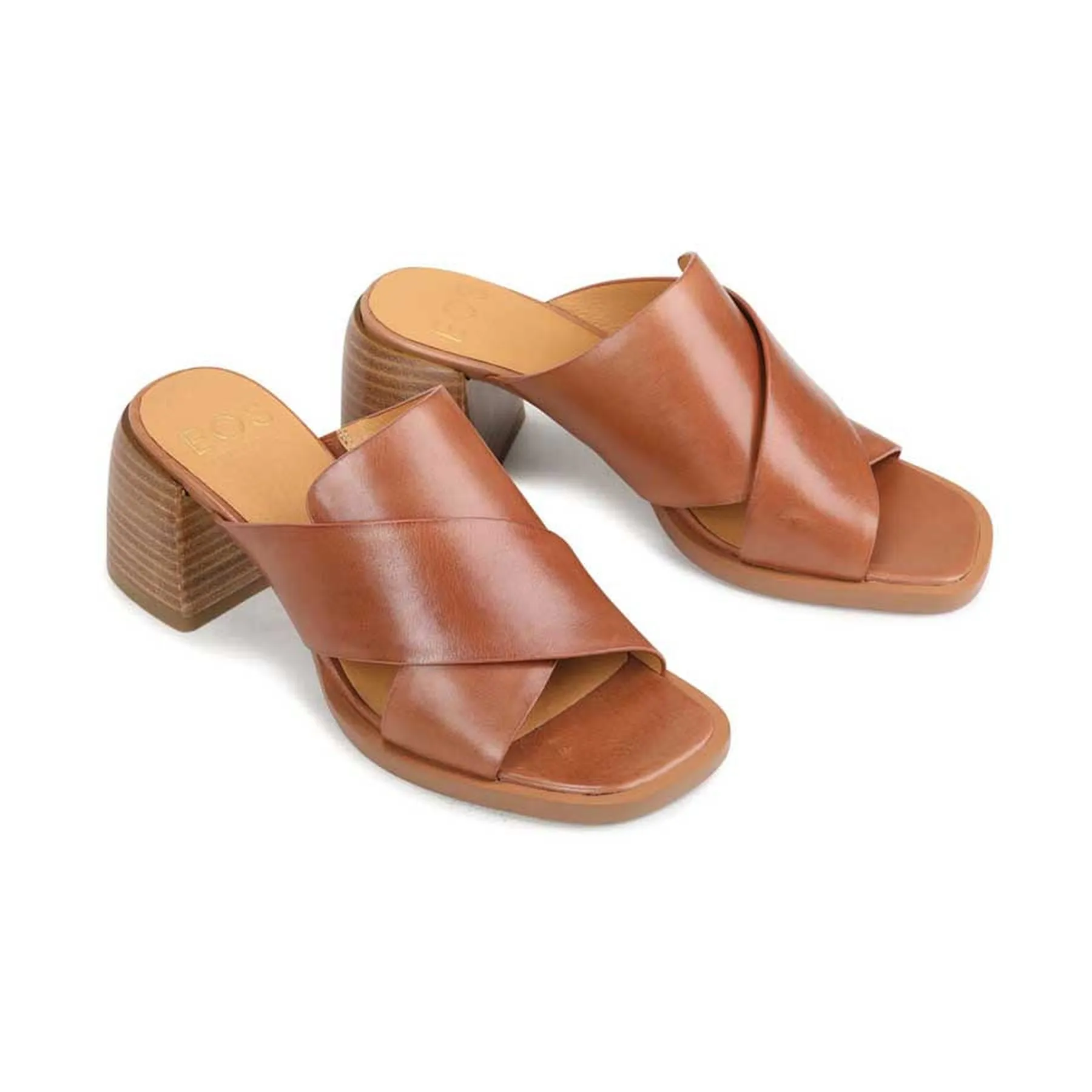 ISO BLOCK HEEL MULE LEATHER