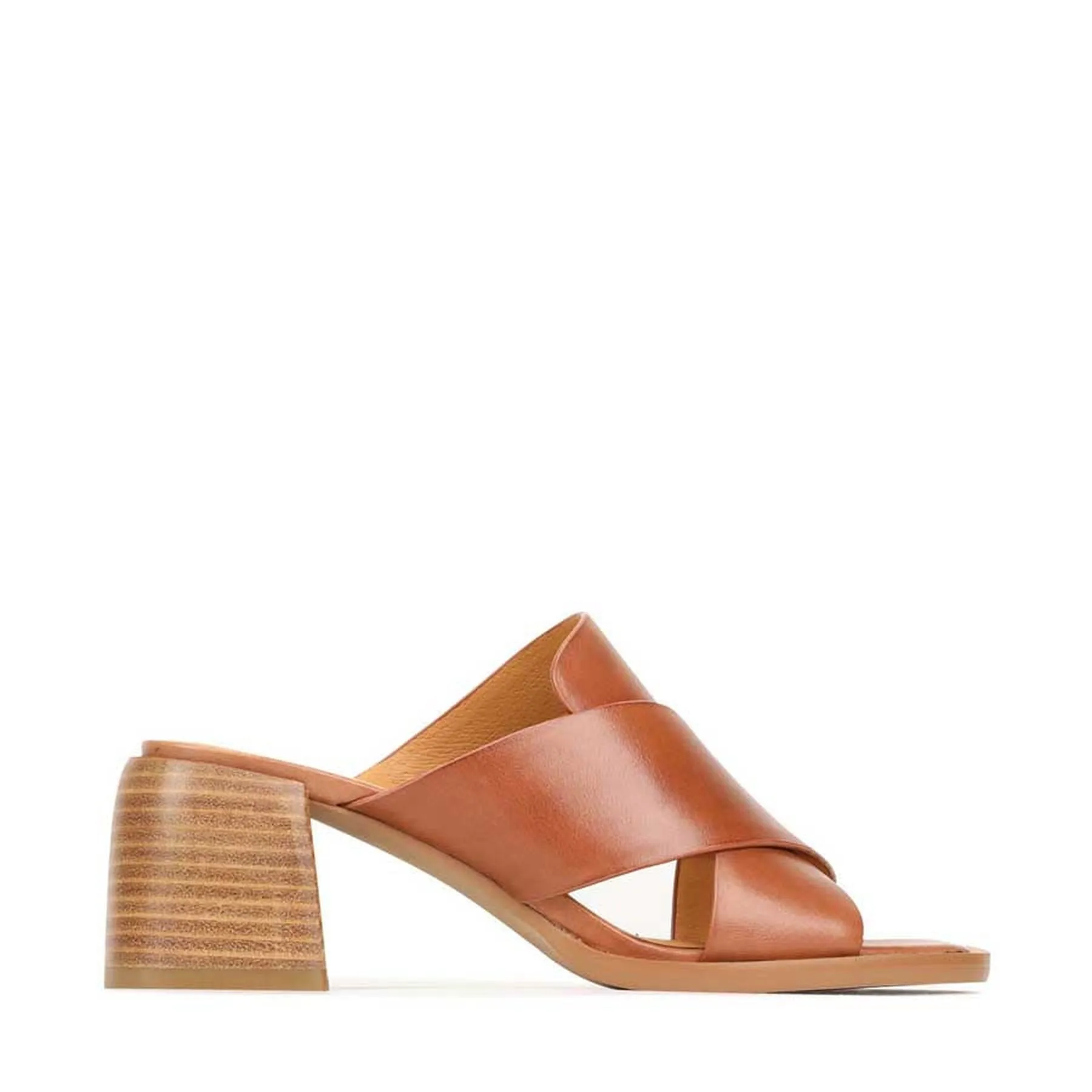 ISO BLOCK HEEL MULE LEATHER