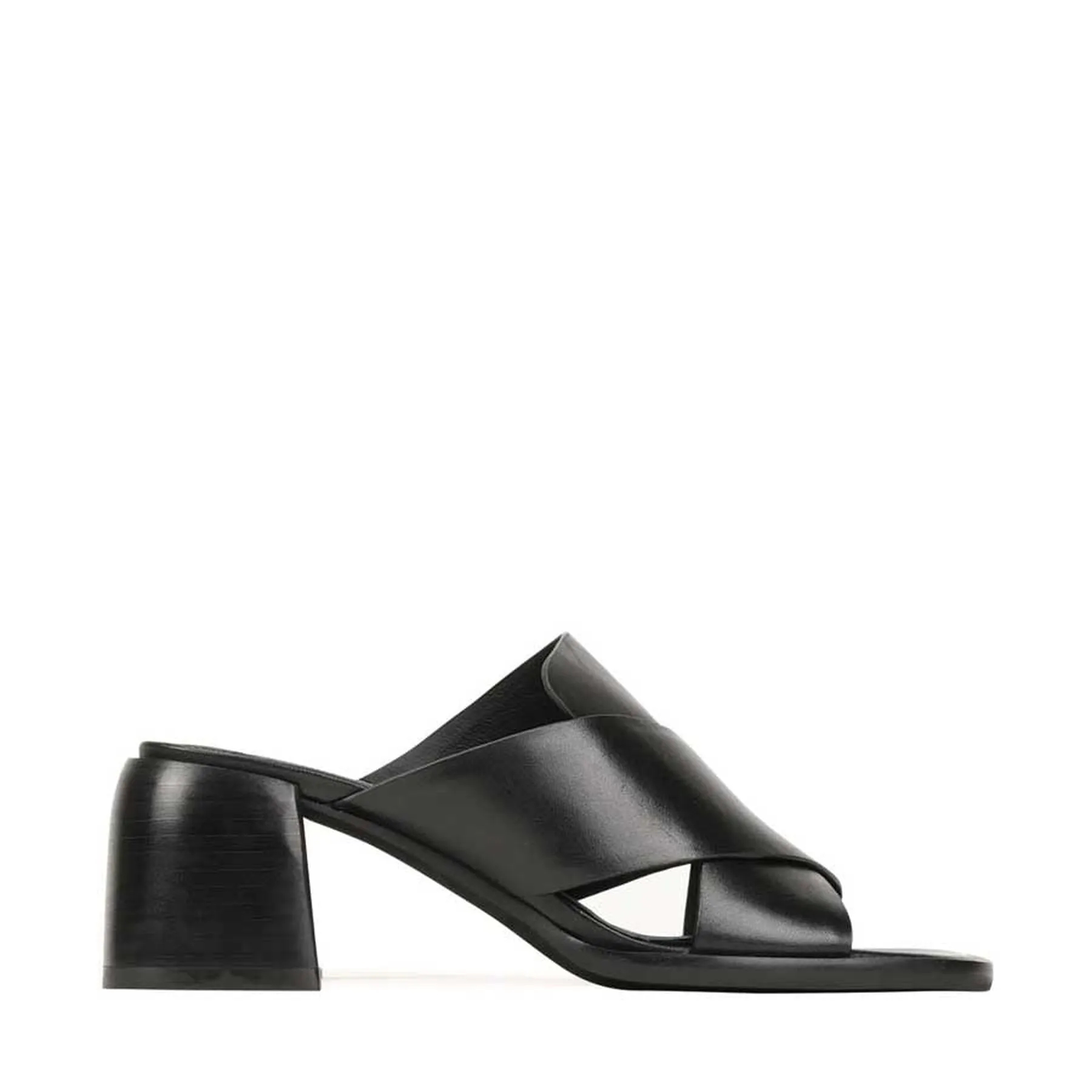 ISO BLOCK HEEL MULE LEATHER