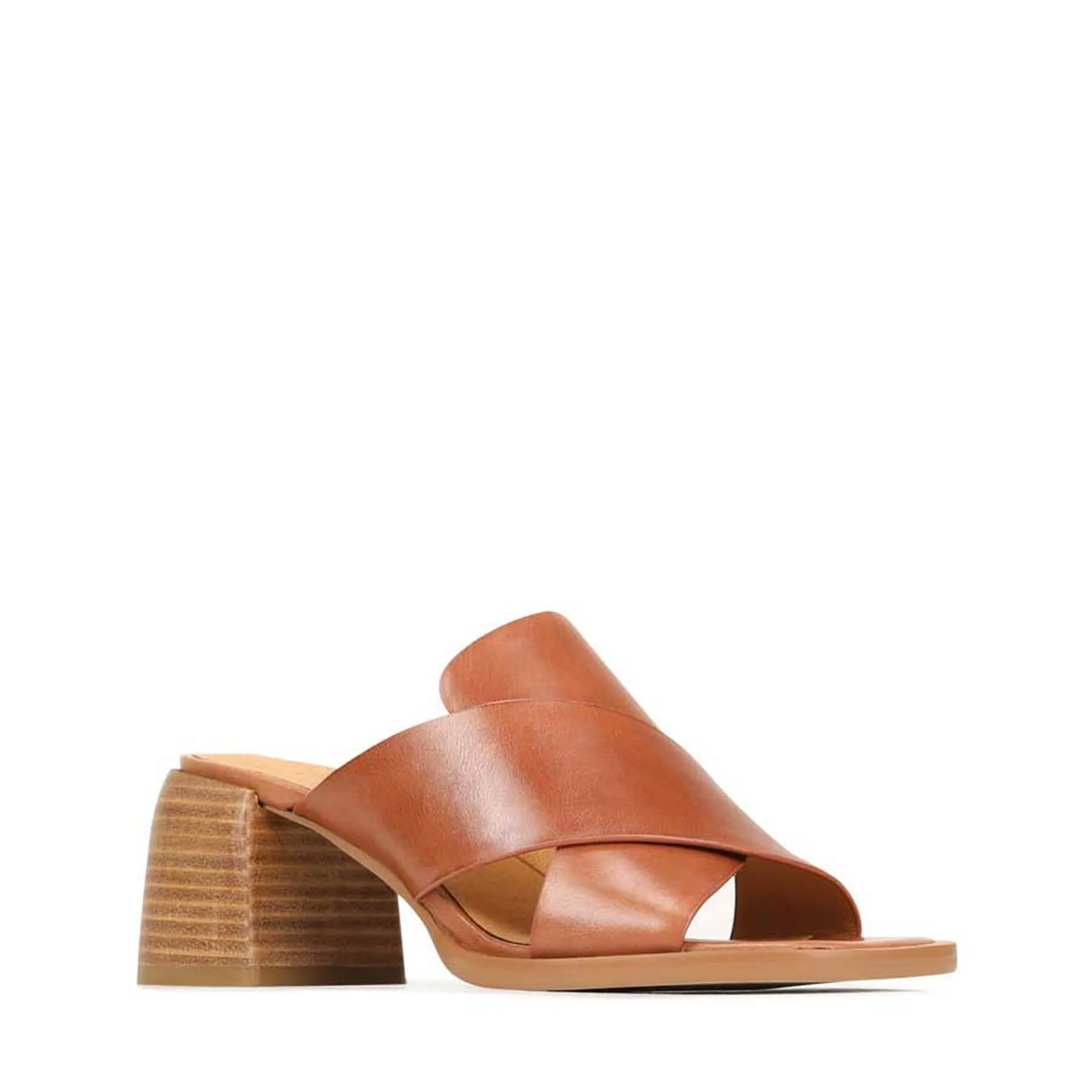 ISO BLOCK HEEL MULE LEATHER