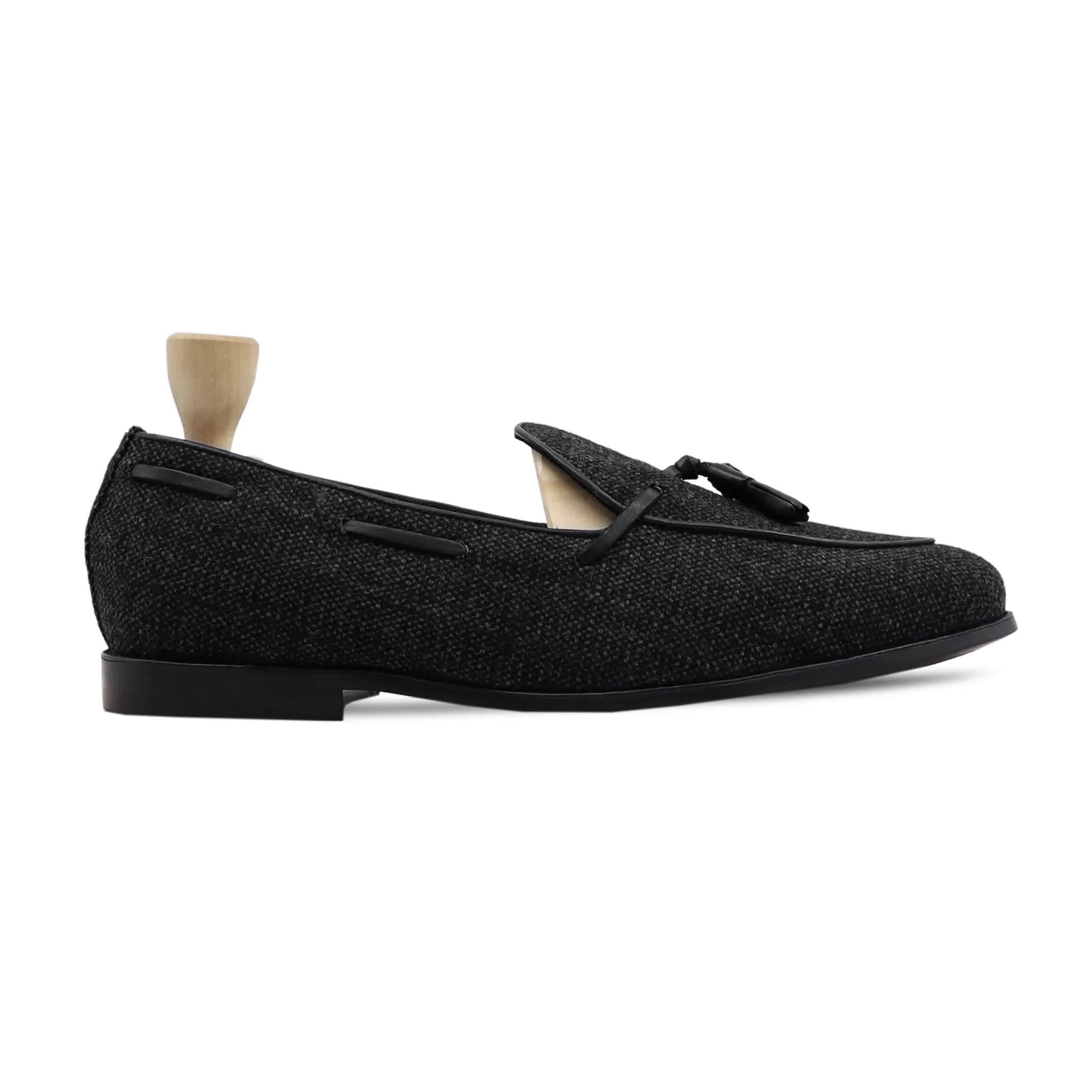 Jeddah - Men's Black Tweed Loafer