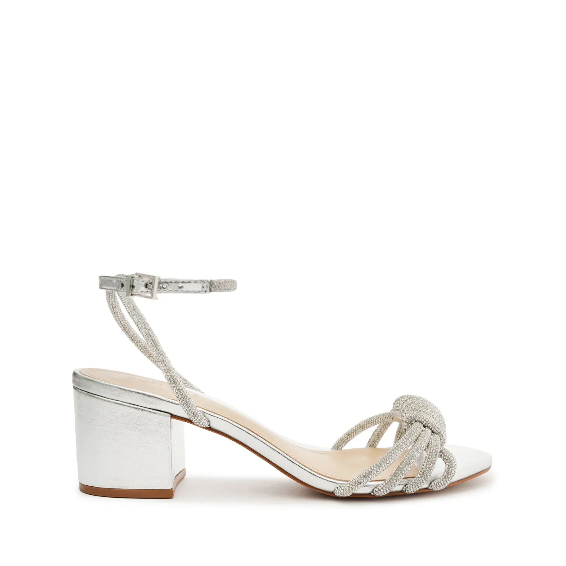 Jewell Mid Block Nappa Leather Sandal