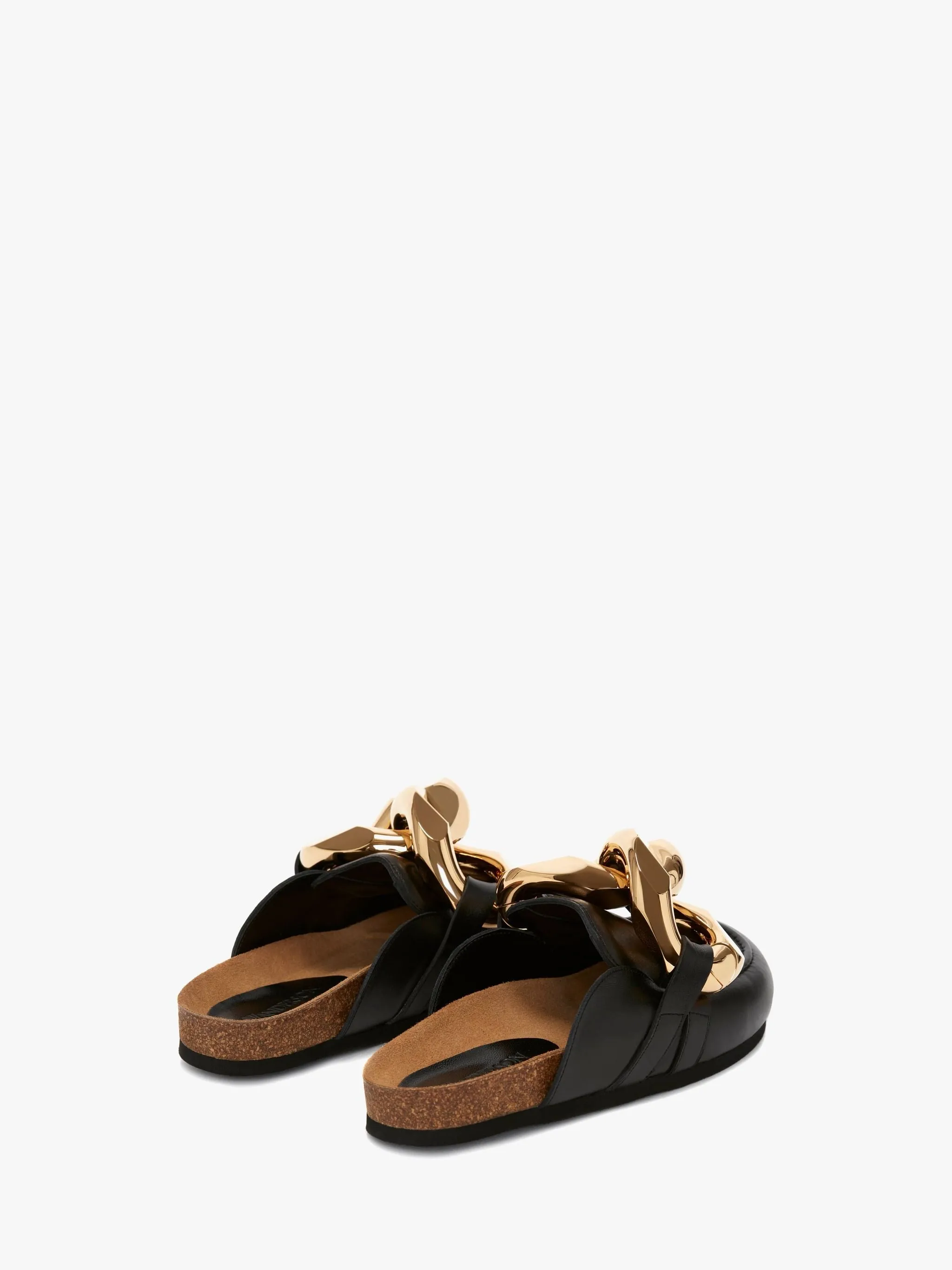 JW Anderson Leather Mules with Chain, Black