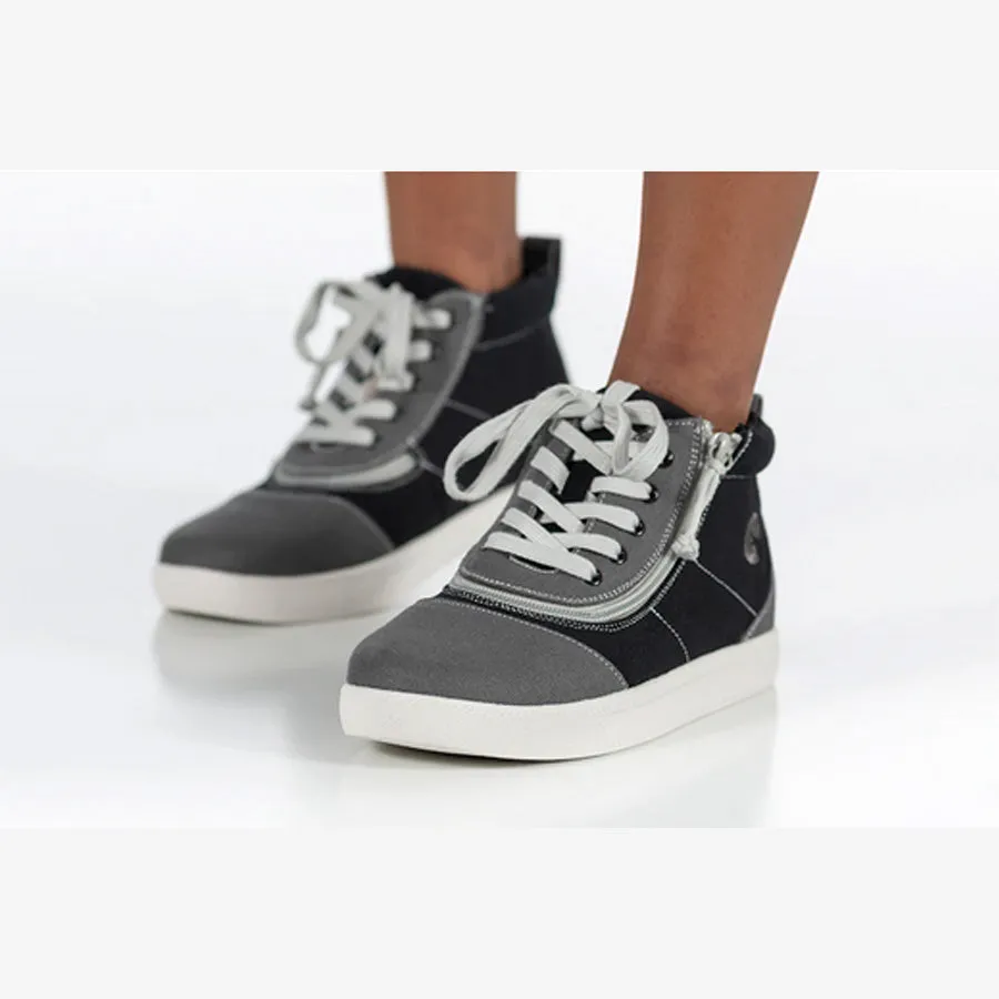 Kids' Grey Colorblock BILLY D|R Short Wrap High Tops (X-Wide)