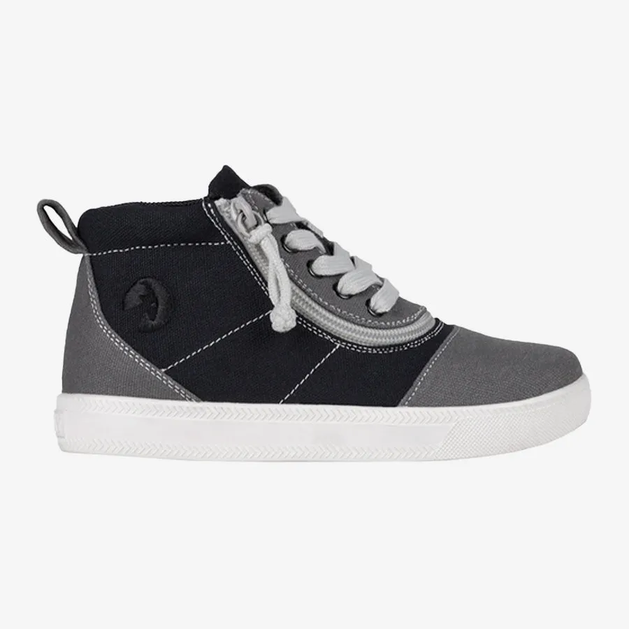 Kids' Grey Colorblock BILLY D|R Short Wrap High Tops (X-Wide)