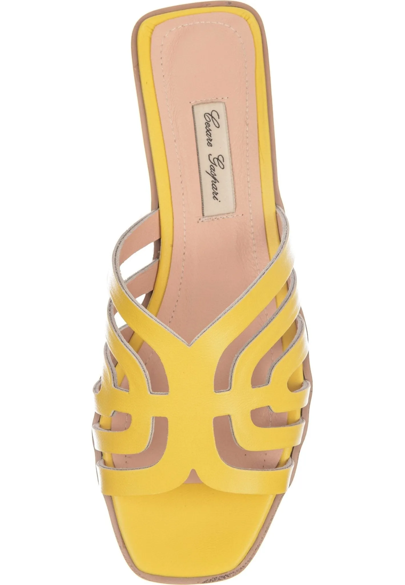 Laser Cut Sandals - Yellow