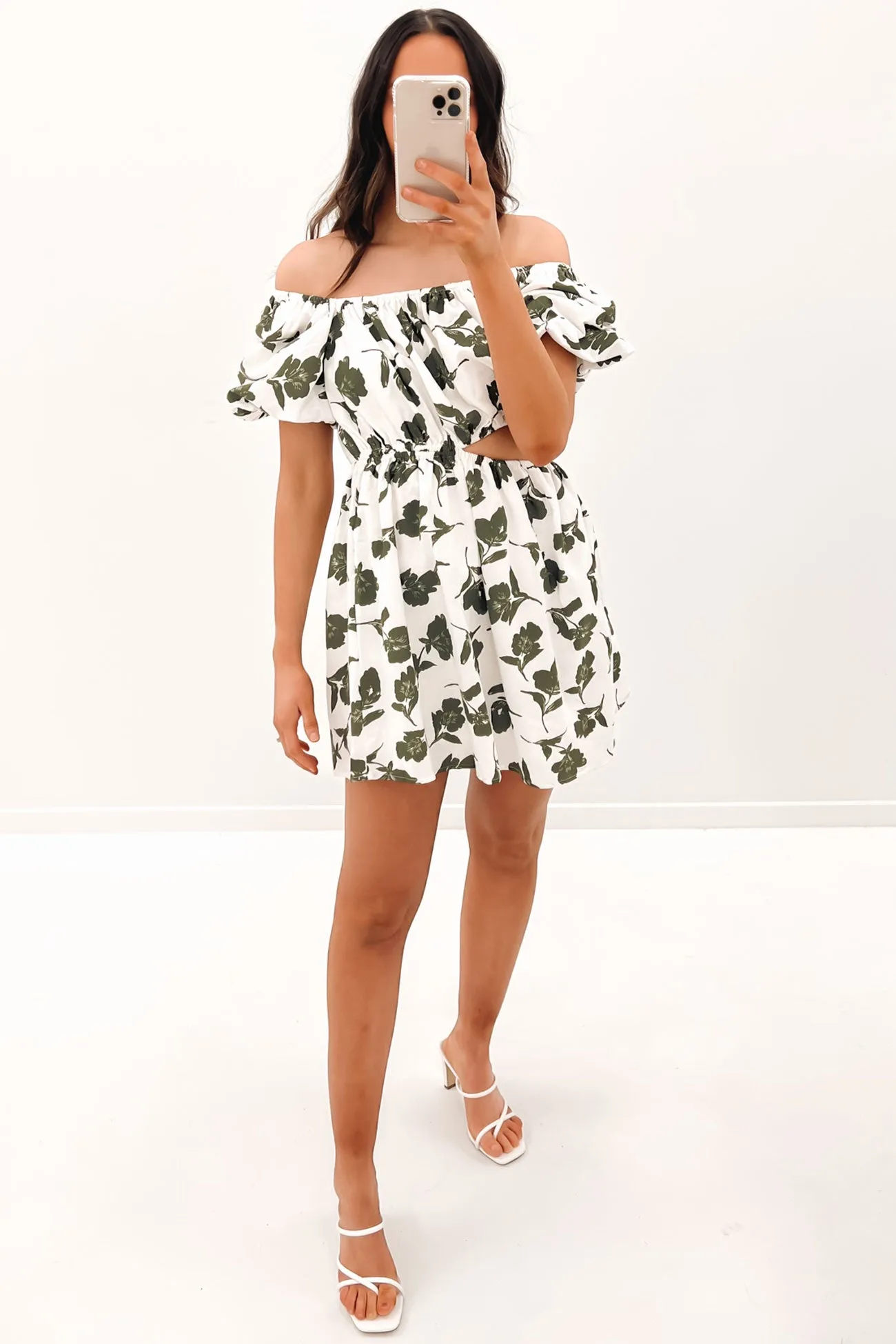 Lili Mini Dress White Floral