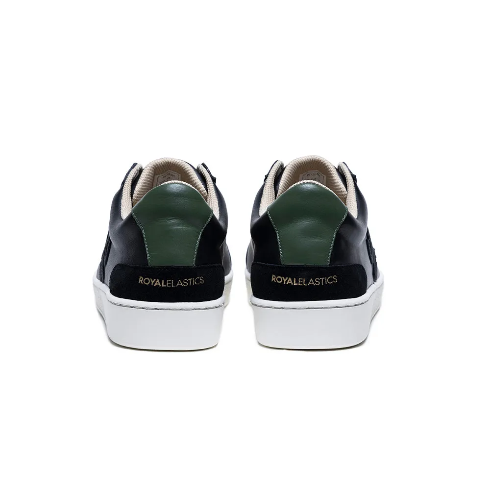 Men's Bishop Black Green Leather Sneakers 01721-994