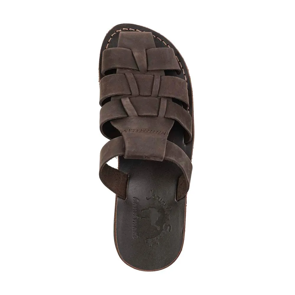 Michael Slide - Leather Pacific Slide Sandal | Brown Nubuck