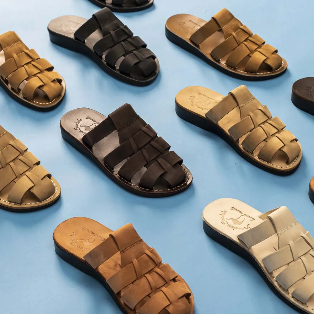 Michael Slide - Leather Pacific Slide Sandal | Brown Nubuck