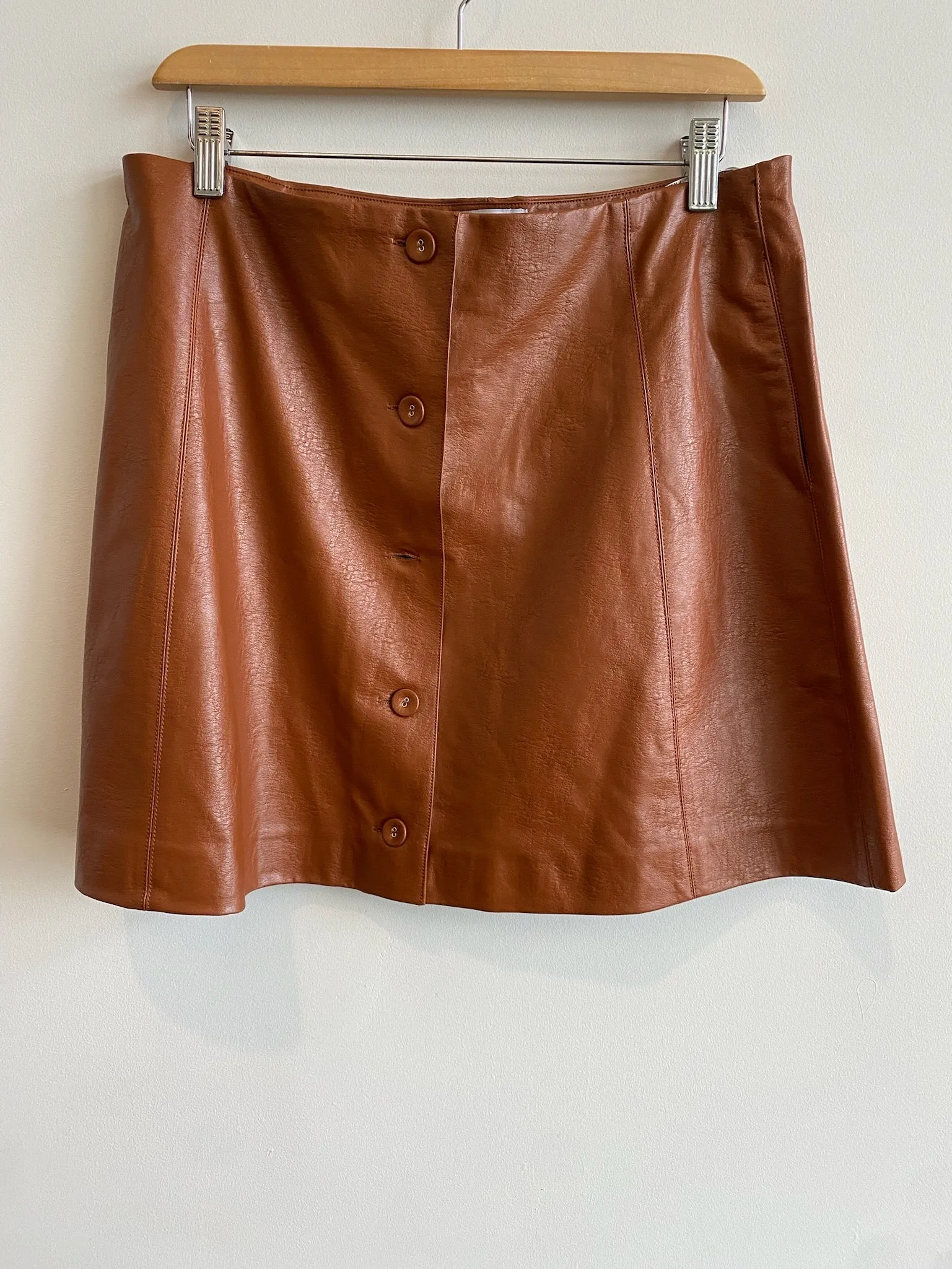 MISFIT ITEM - The Theodora Faux Leather Skirt by FRNCH // Size XL