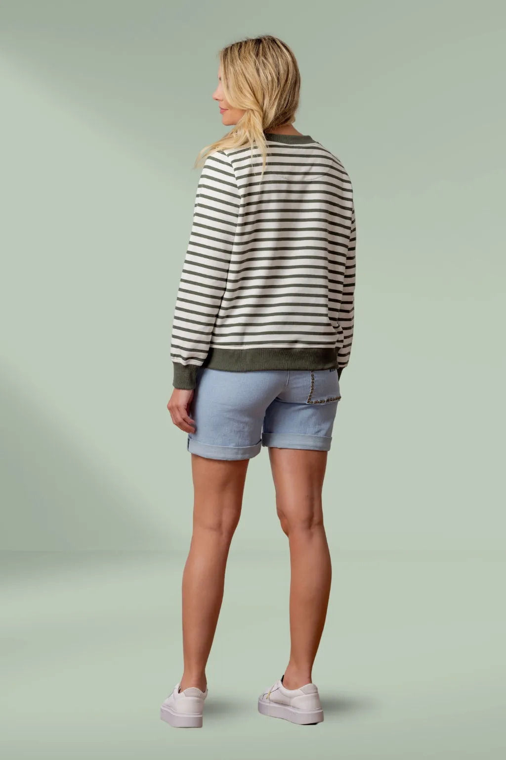 Moss Queen Bee Sweat Stripe