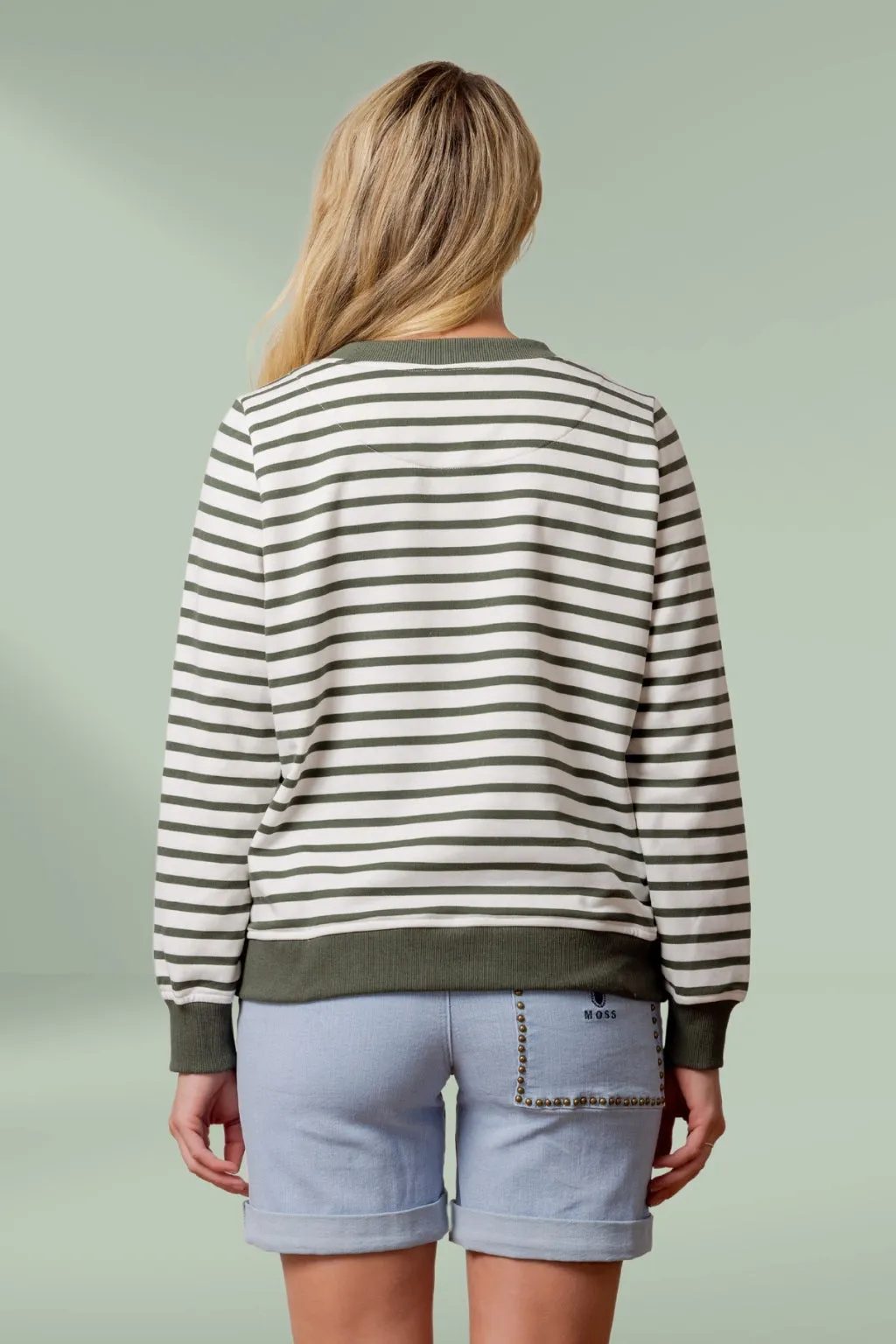 Moss Queen Bee Sweat Stripe