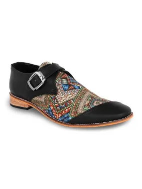 Multicolour Mughal Print Monk Shoes