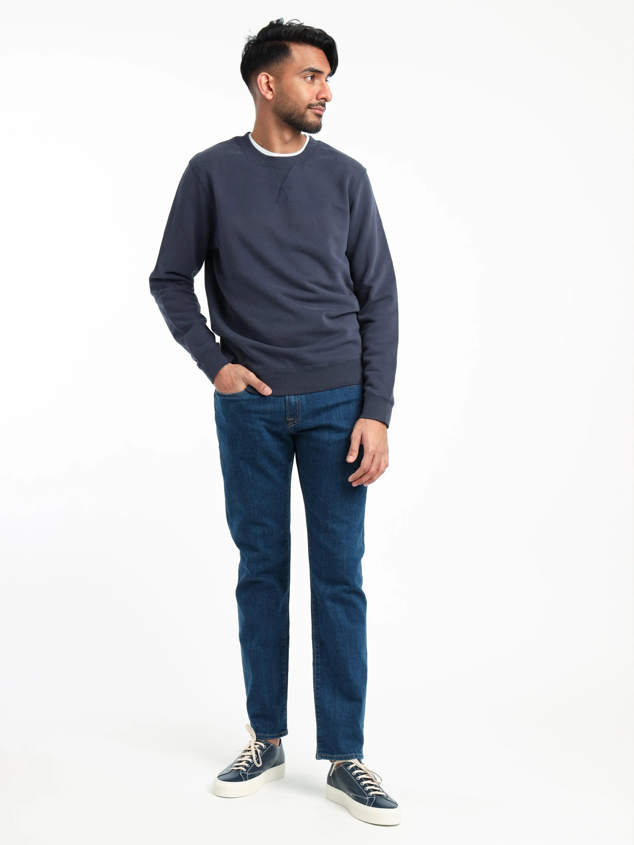 Navy Loopback Sweatshirt