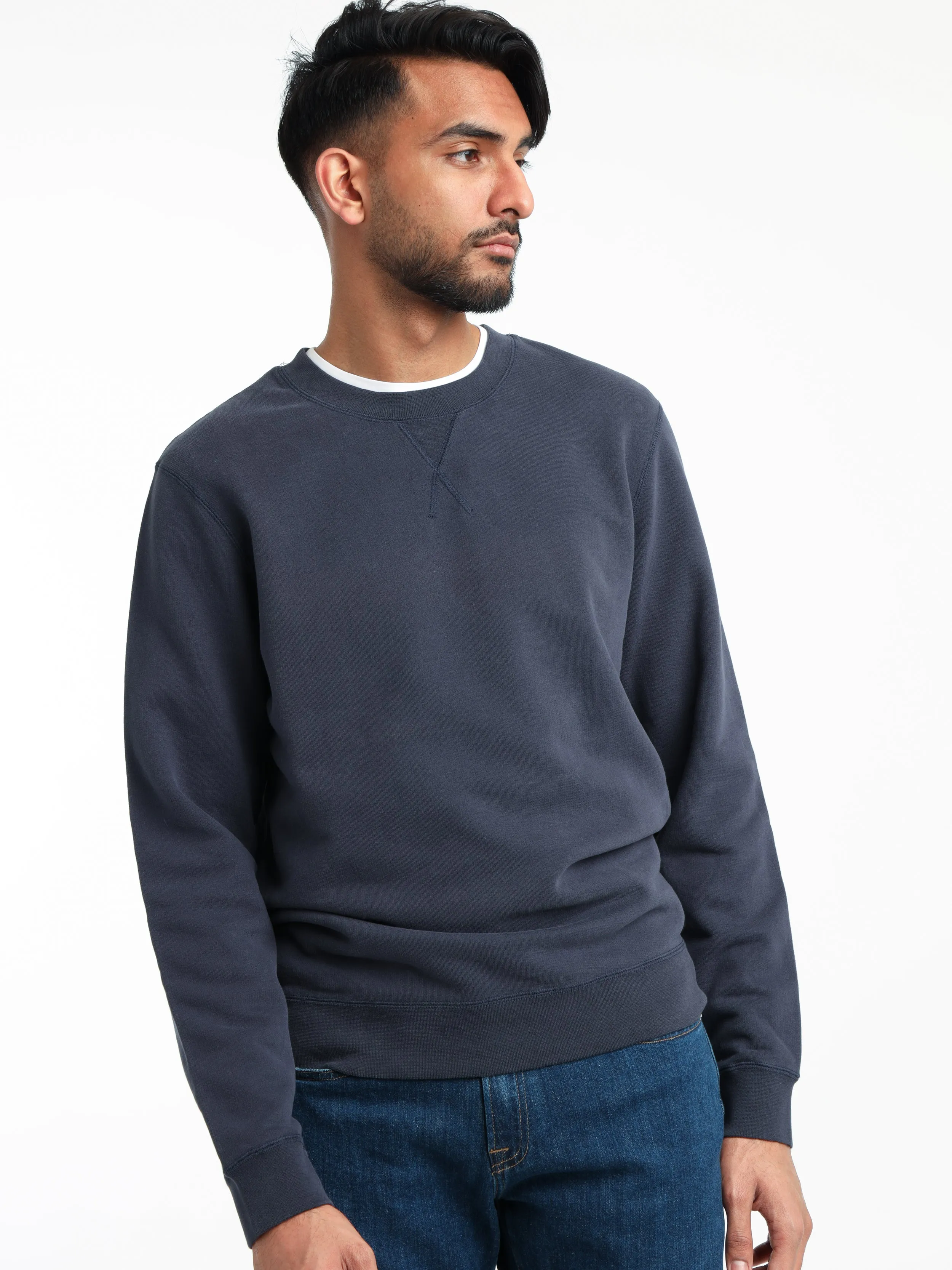 Navy Loopback Sweatshirt