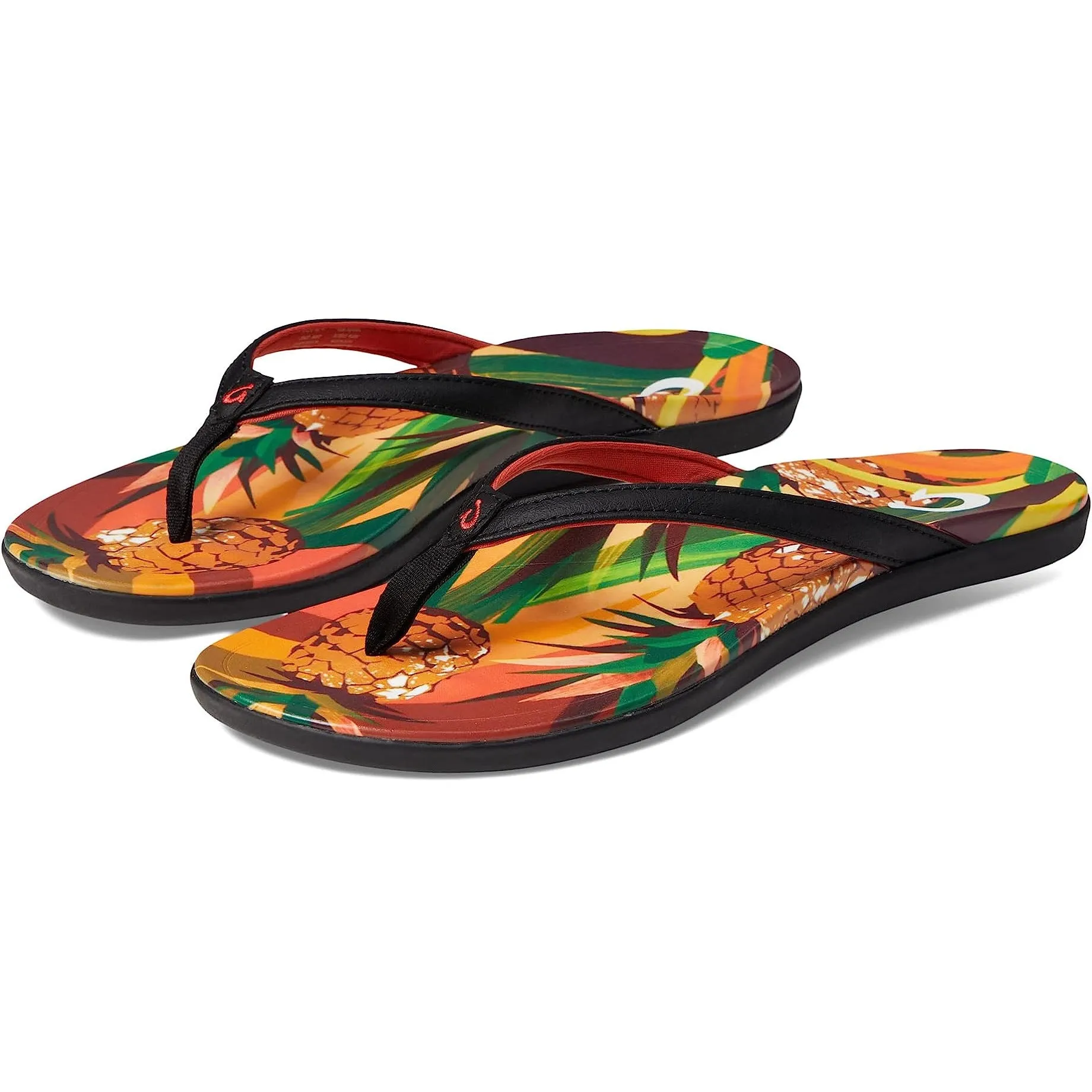 Olukai Ho'opio Hau Womens Black / Pineapple