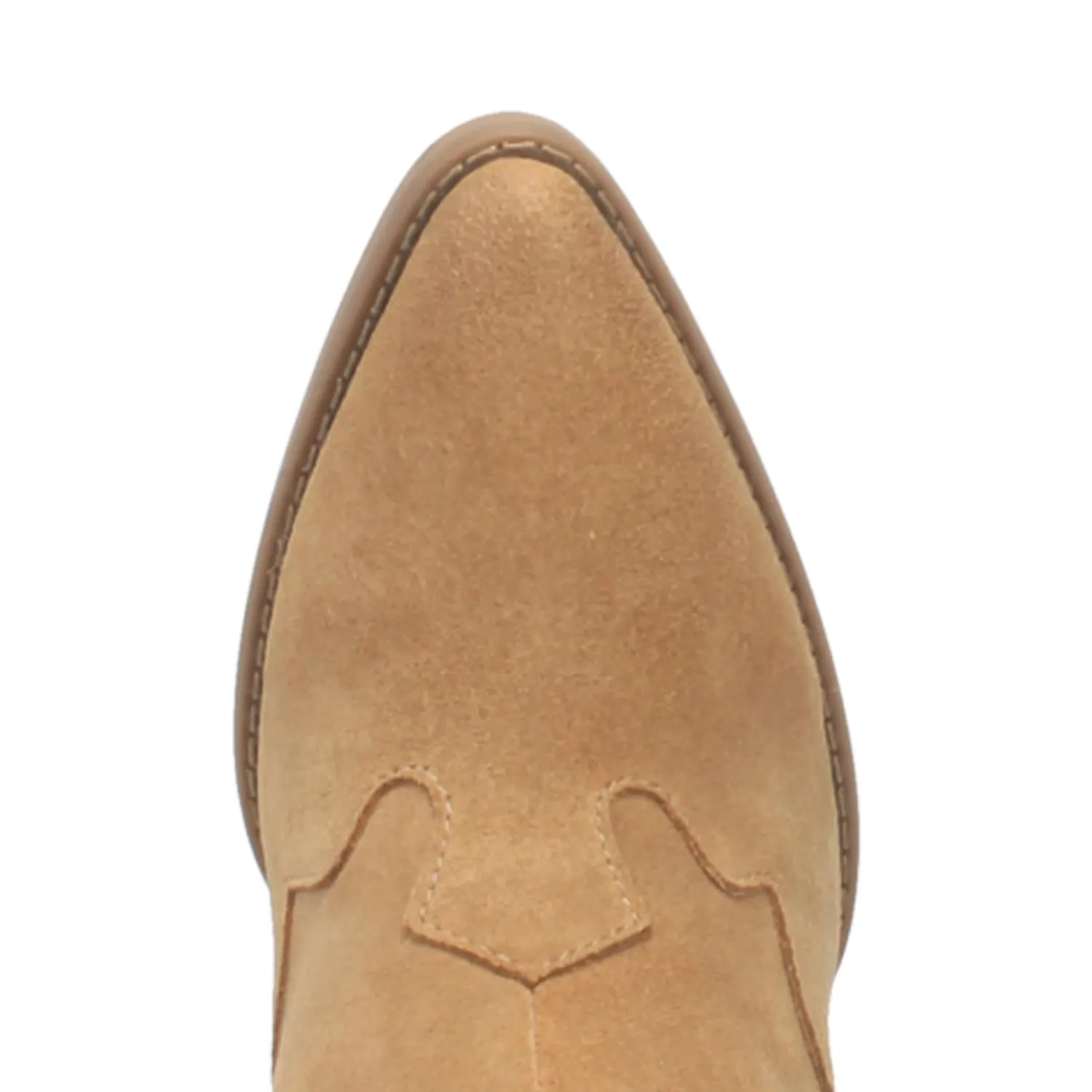 Online Exclusive | Dingo | Flannie Suede Leather Cowboy Bootie in Natural **PREORDER