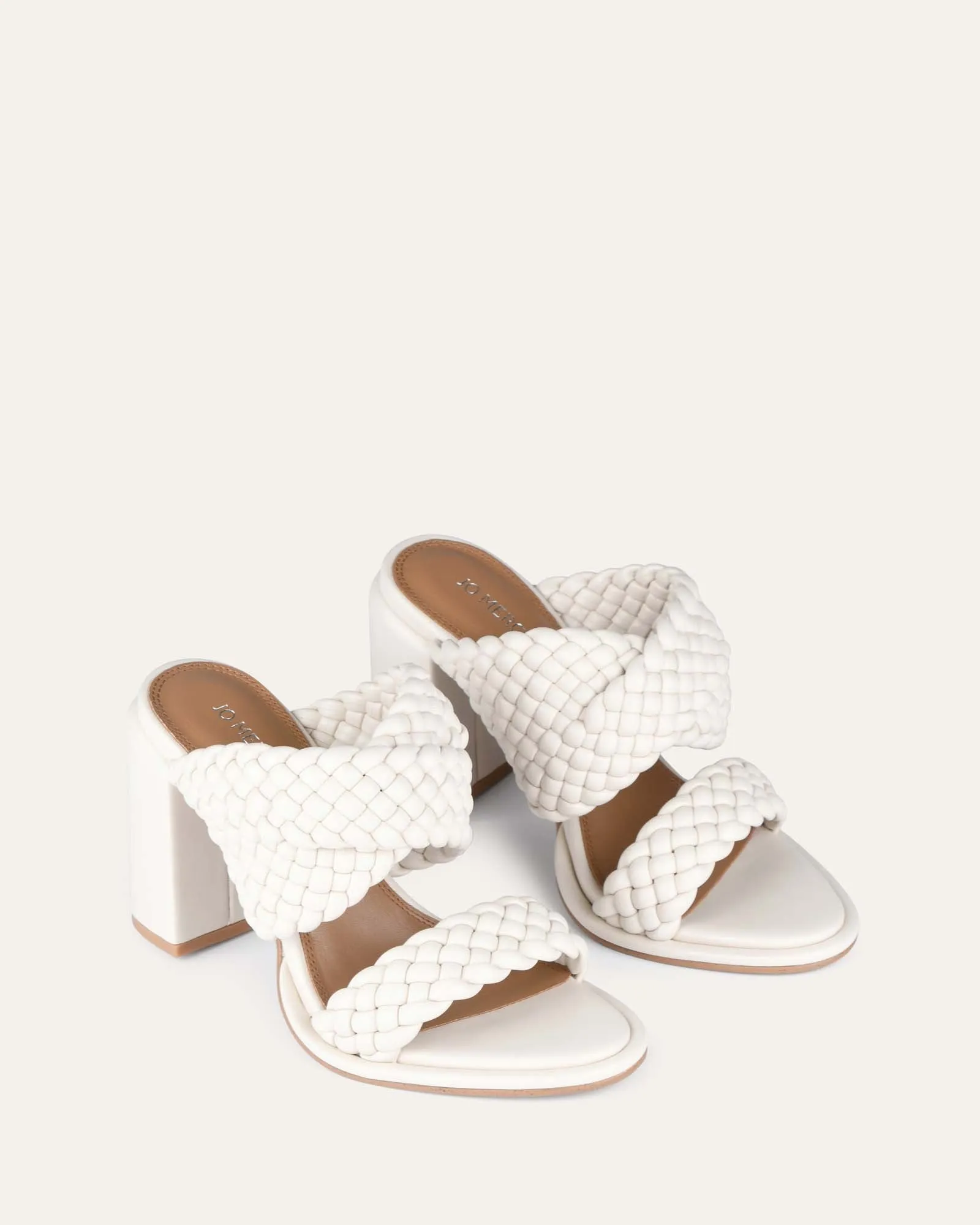 PALERMO HIGH HEEL SANDALS OFF WHITE