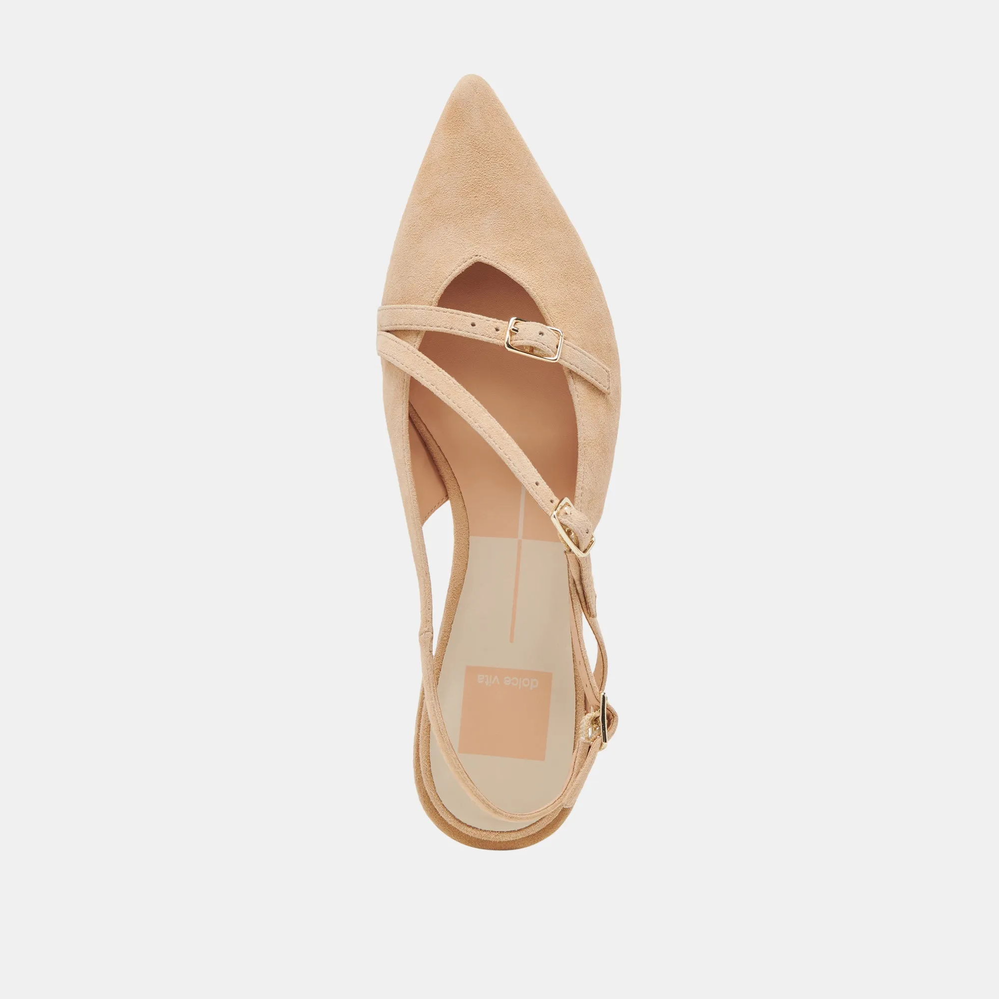 PAMLA FLATS TAN SUEDE