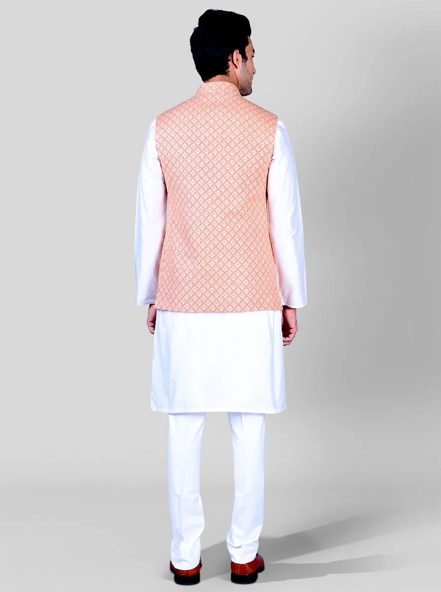 Peach Bandhgala Jacket | TULA