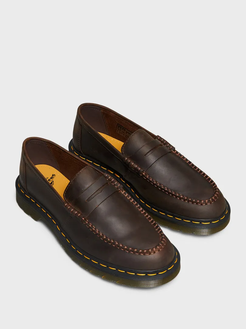 Penton Loafers in Dark Brown Crazy Horse