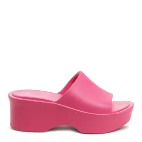 Petal Fuchsia Platform Slide Sandals